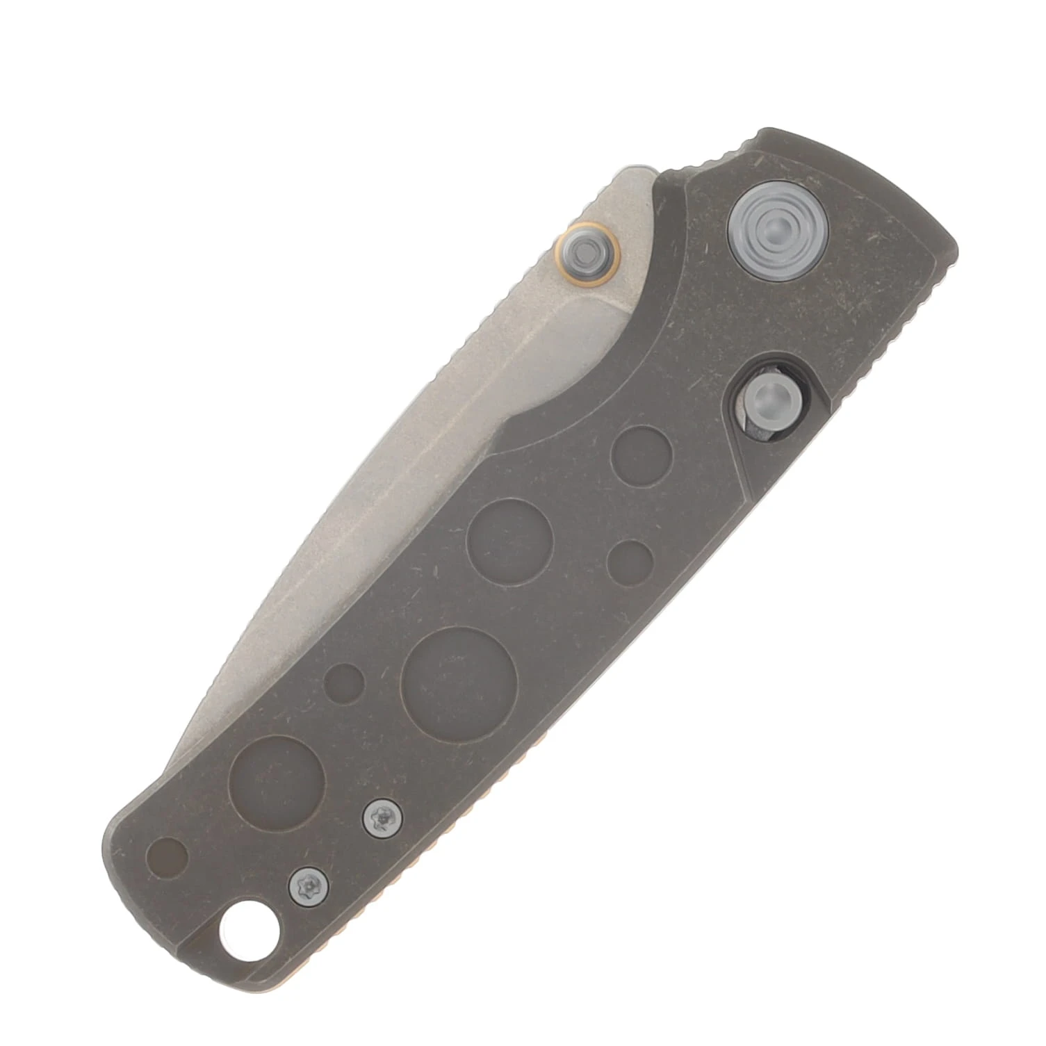 Vosteed Porcupine TiSlim Folder S90V STNWSH - Antique Brasswash Titanium A4807 View 5