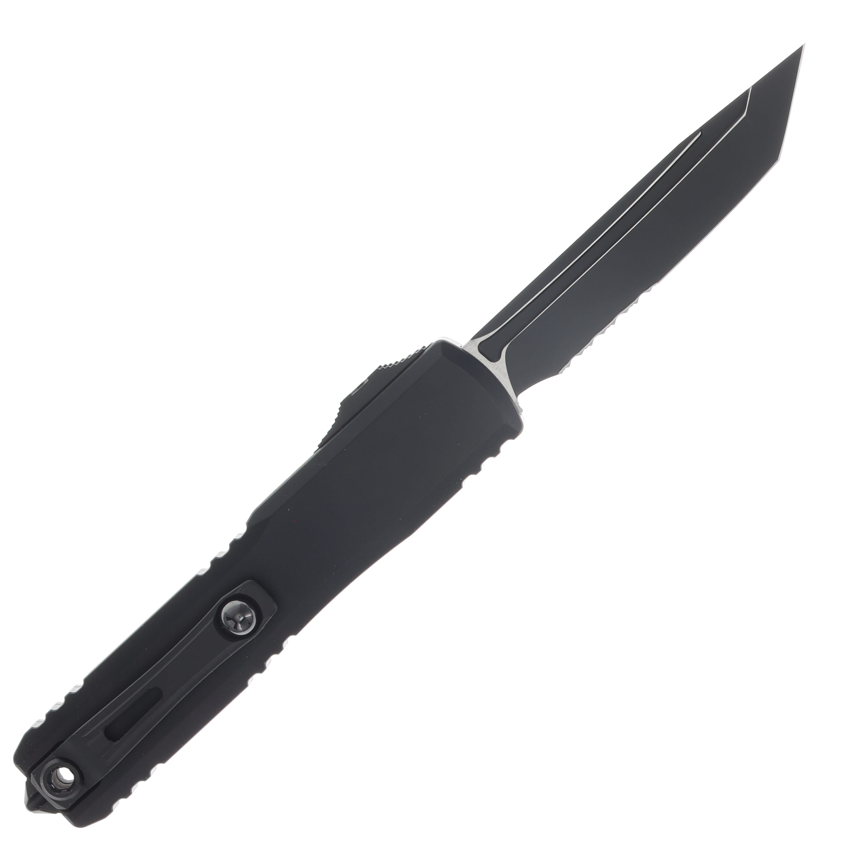Microtech Ultratech Gen IV Partially Serrated Blackout T/E AUMT112342T View 2