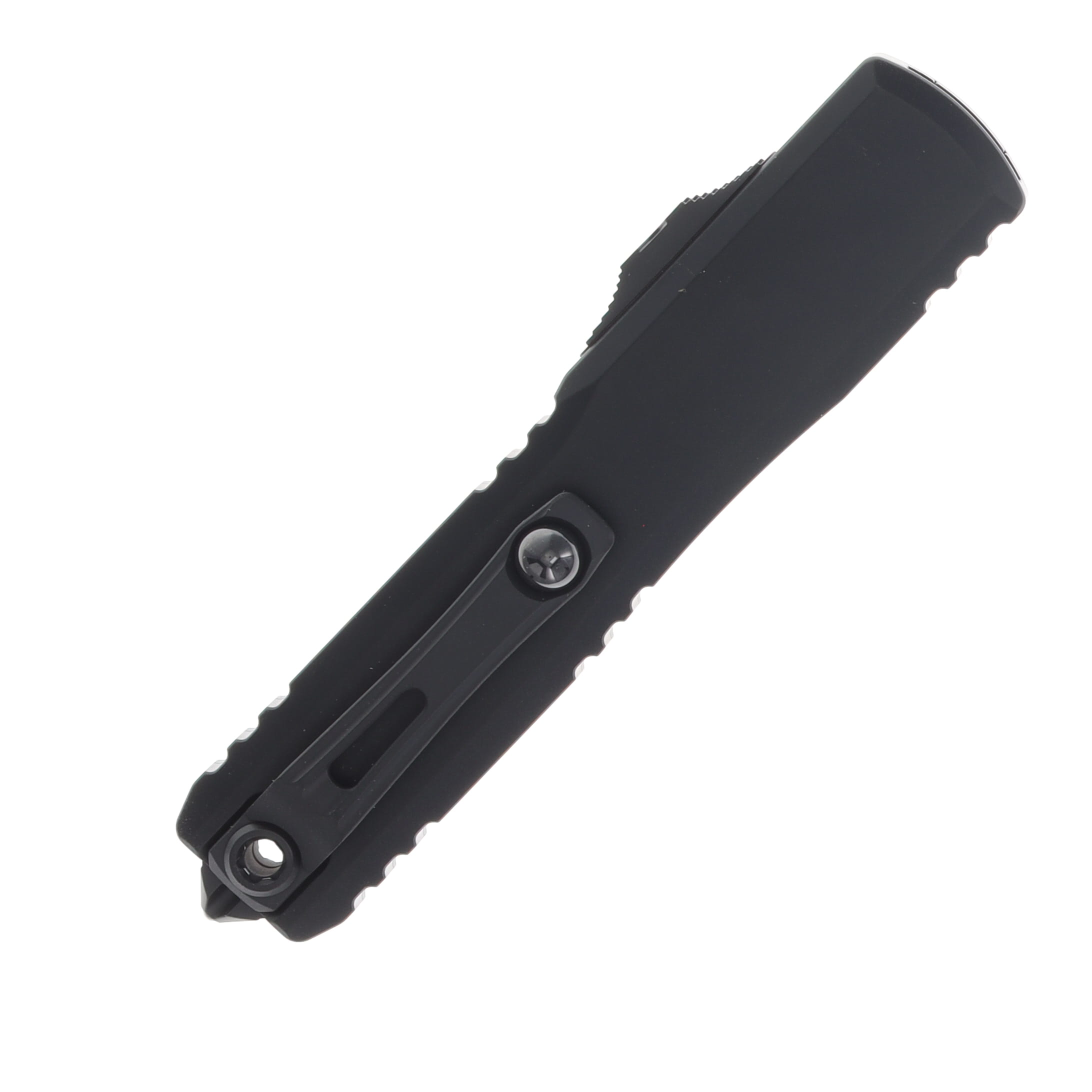 Microtech Ultratech Gen IV OTF Automatic Knife Serrated Blackout T/E AUMT112343T View 4