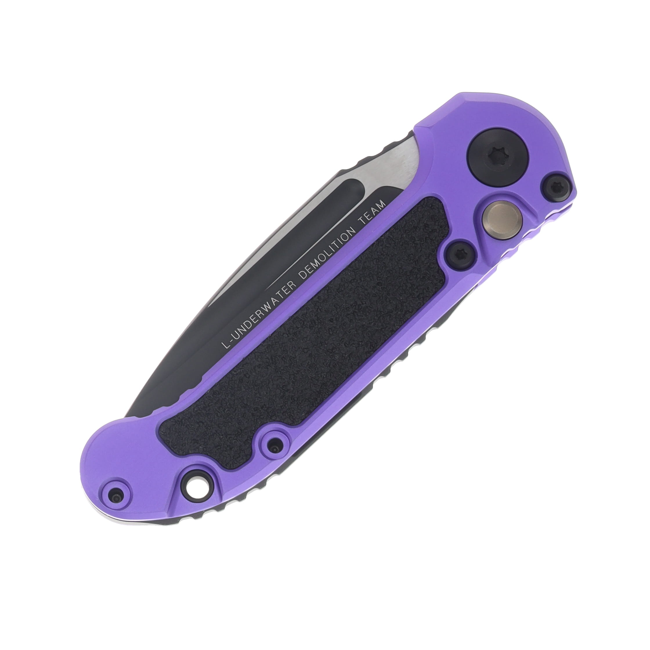Microtech LUDT Gen III Automatic Knife Black S/E Purple AUMT11351PU View 4