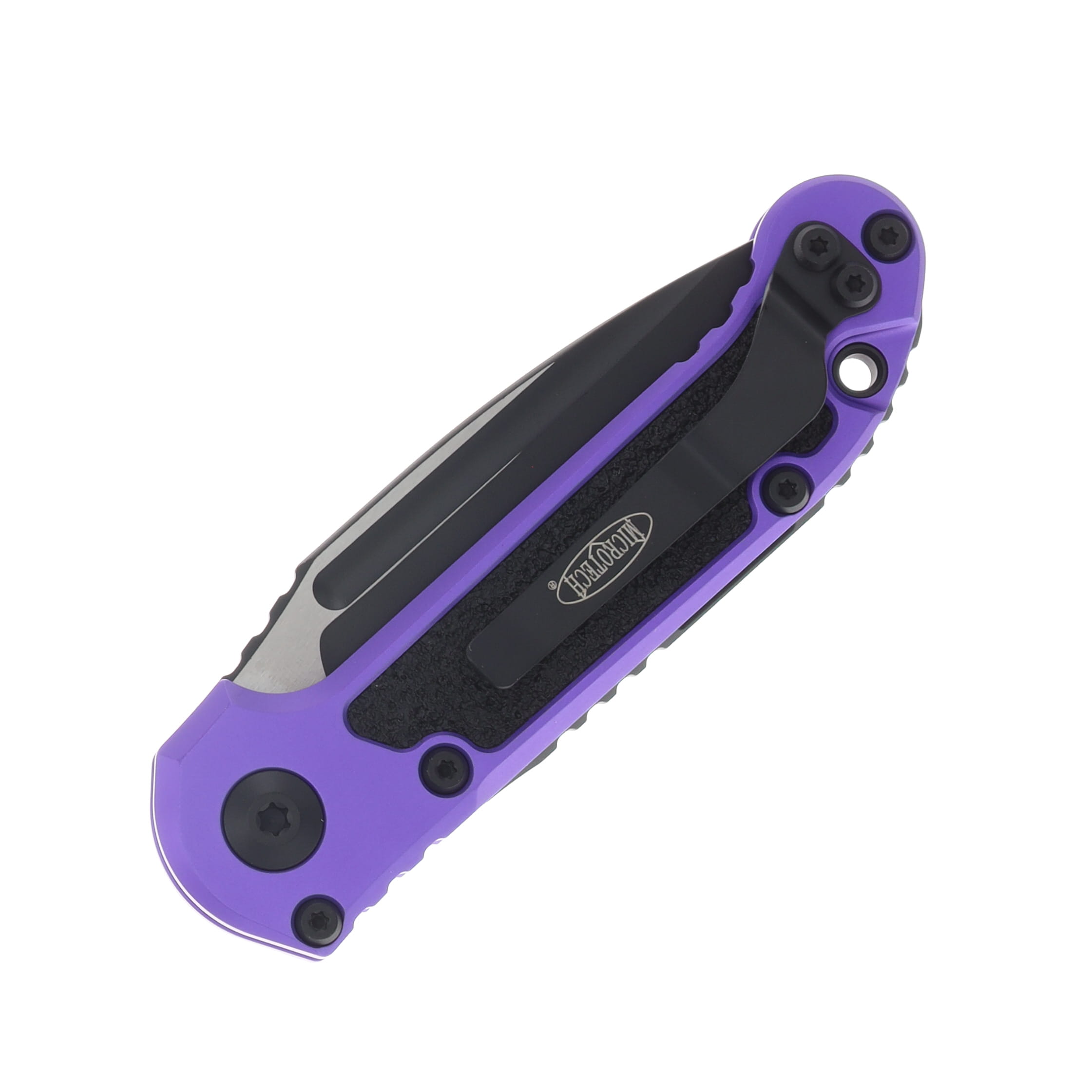 Microtech LUDT Gen III Automatic Knife Black S/E Purple AUMT11351PU View 3