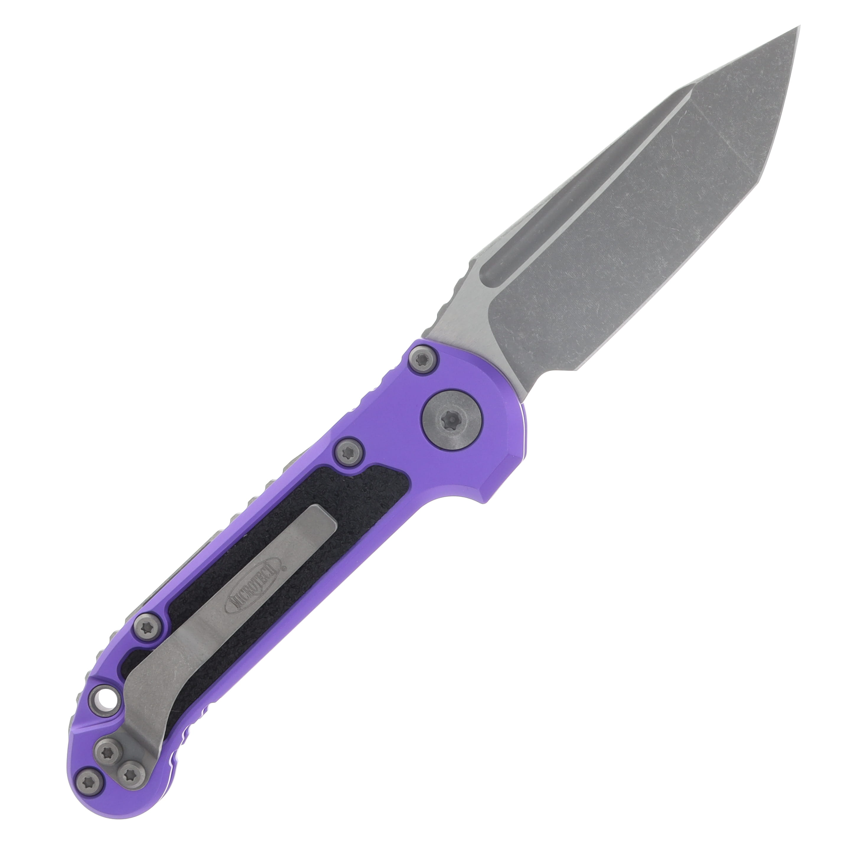 Microtech LUDT Gen III Automatic Knife Apocalyptic T/E Purple AUMT113610APPU View 2