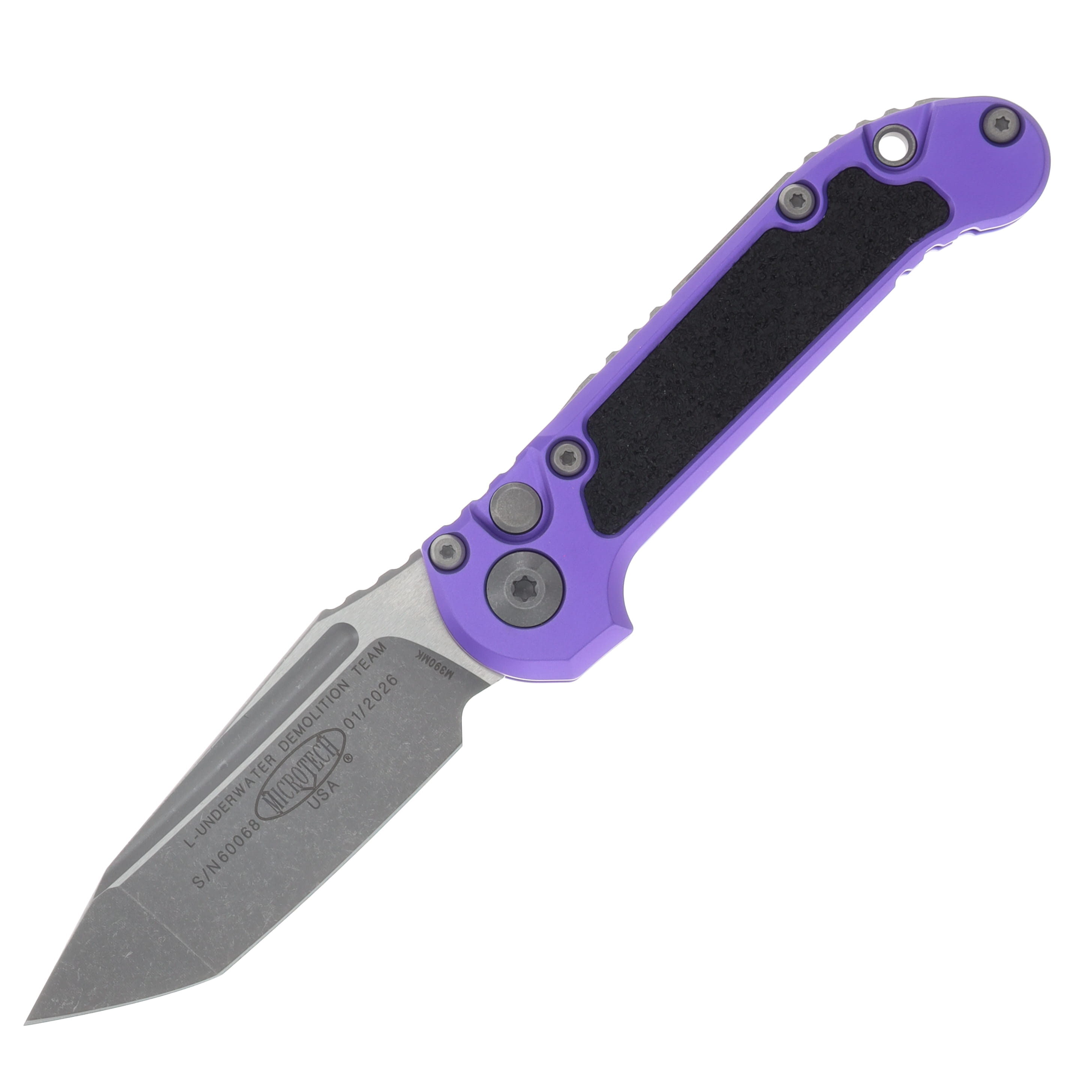 Microtech LUDT Gen III Automatic Knife Apocalyptic T/E Purple AUMT113610APPU View 1