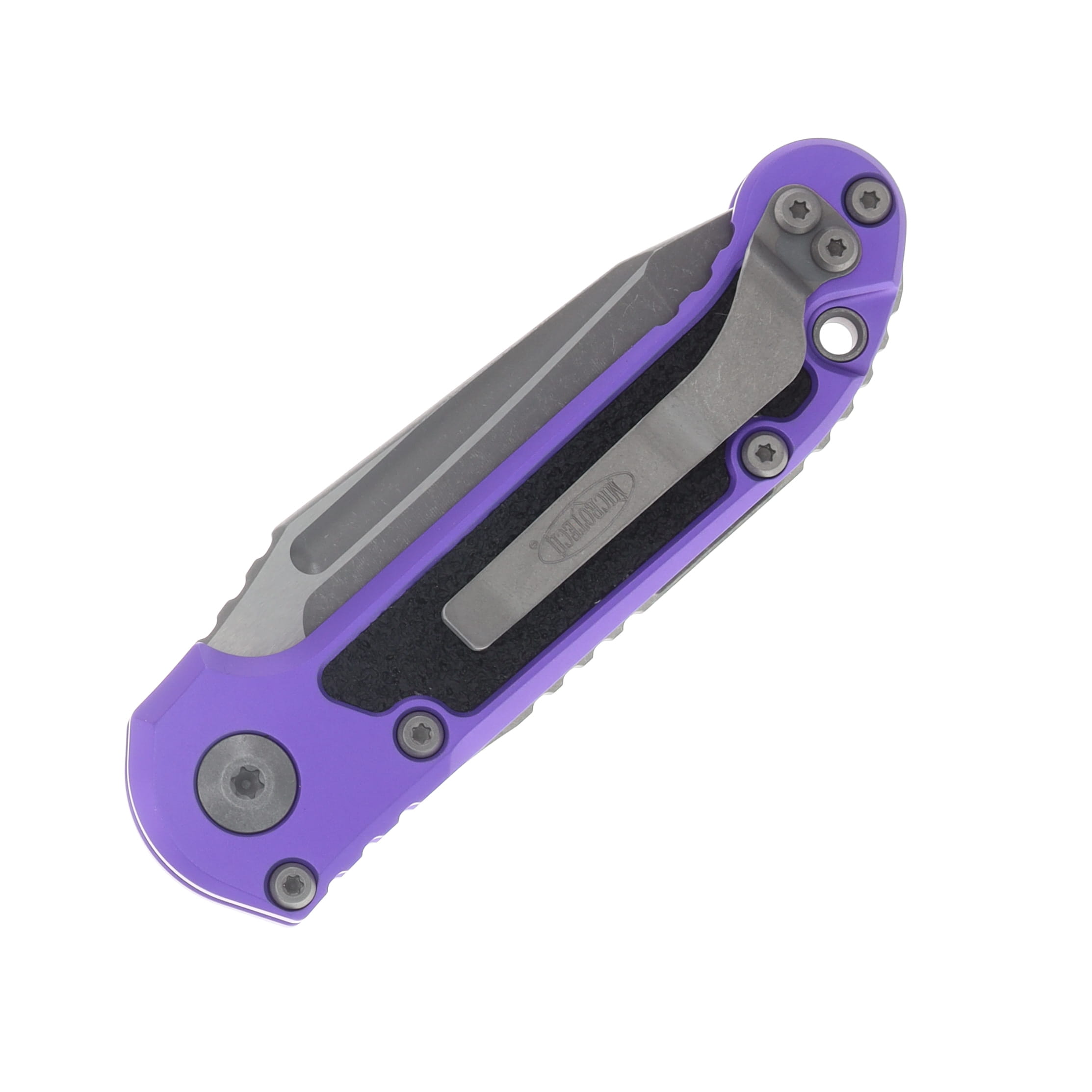 Microtech LUDT Gen III Automatic Knife Apocalyptic T/E Purple AUMT113610APPU View 4