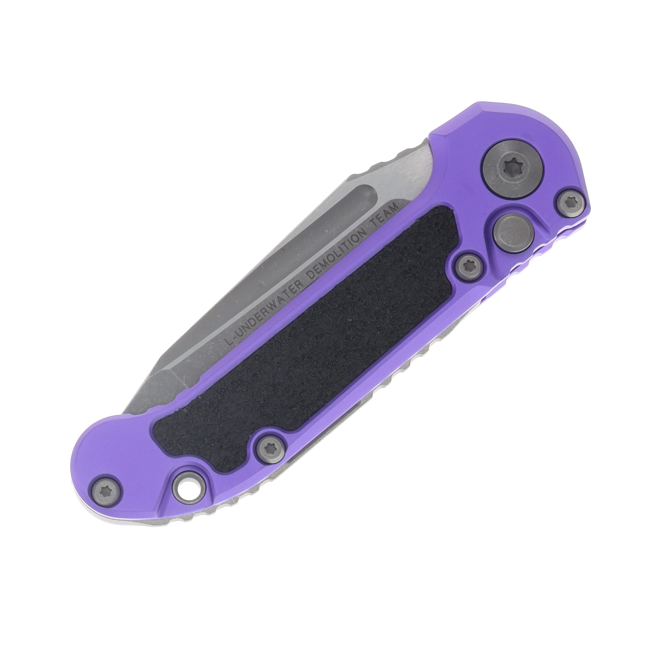Microtech LUDT Gen III Automatic Knife Apocalyptic T/E Purple AUMT113610APPU View 3