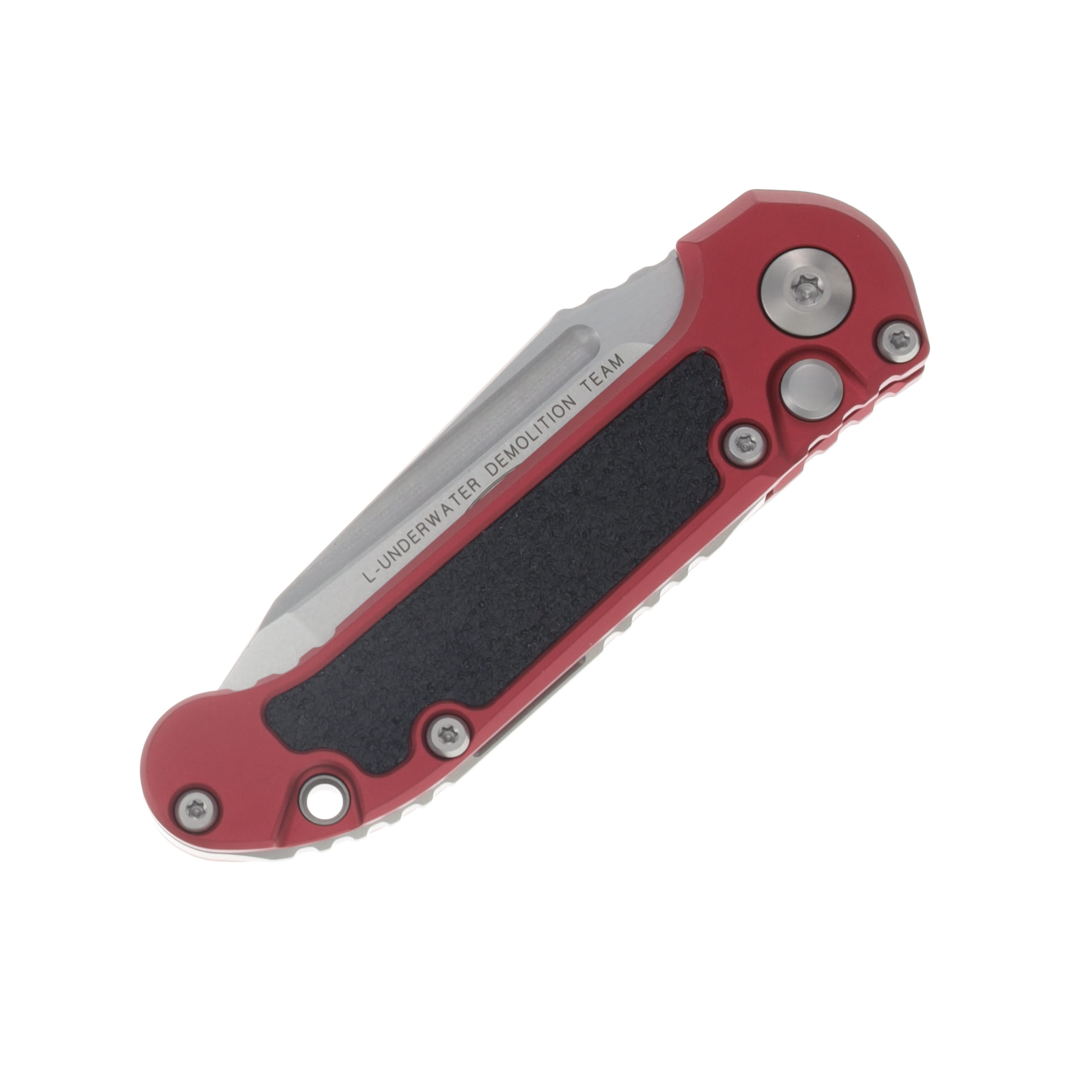 Microtech LUDT Gen III Automatic Knife Stonewash T/E Merlot AUMT113610MR View 4