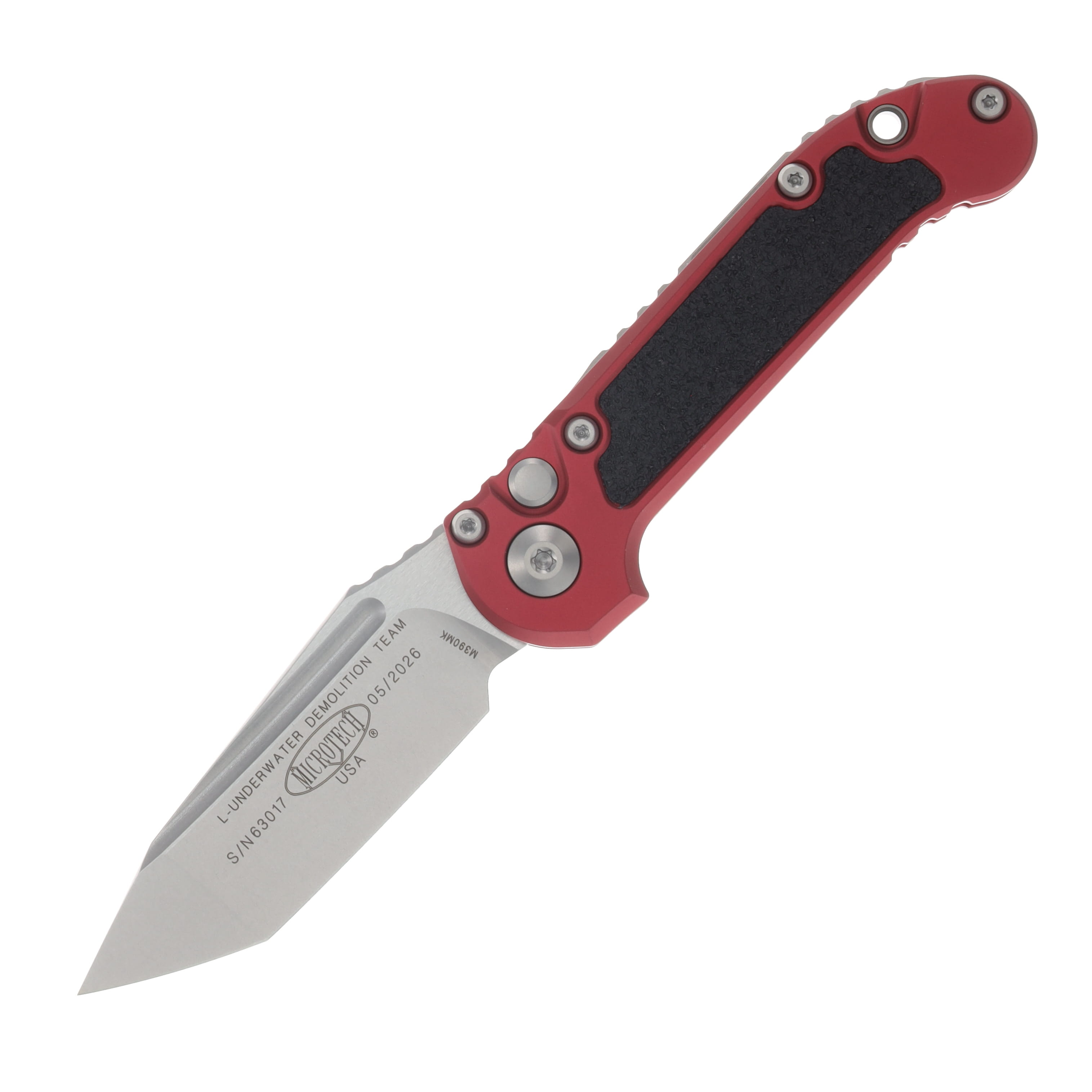 Microtech LUDT Gen III Automatic Knife Stonewash T/E Merlot AUMT113610MR View 1
