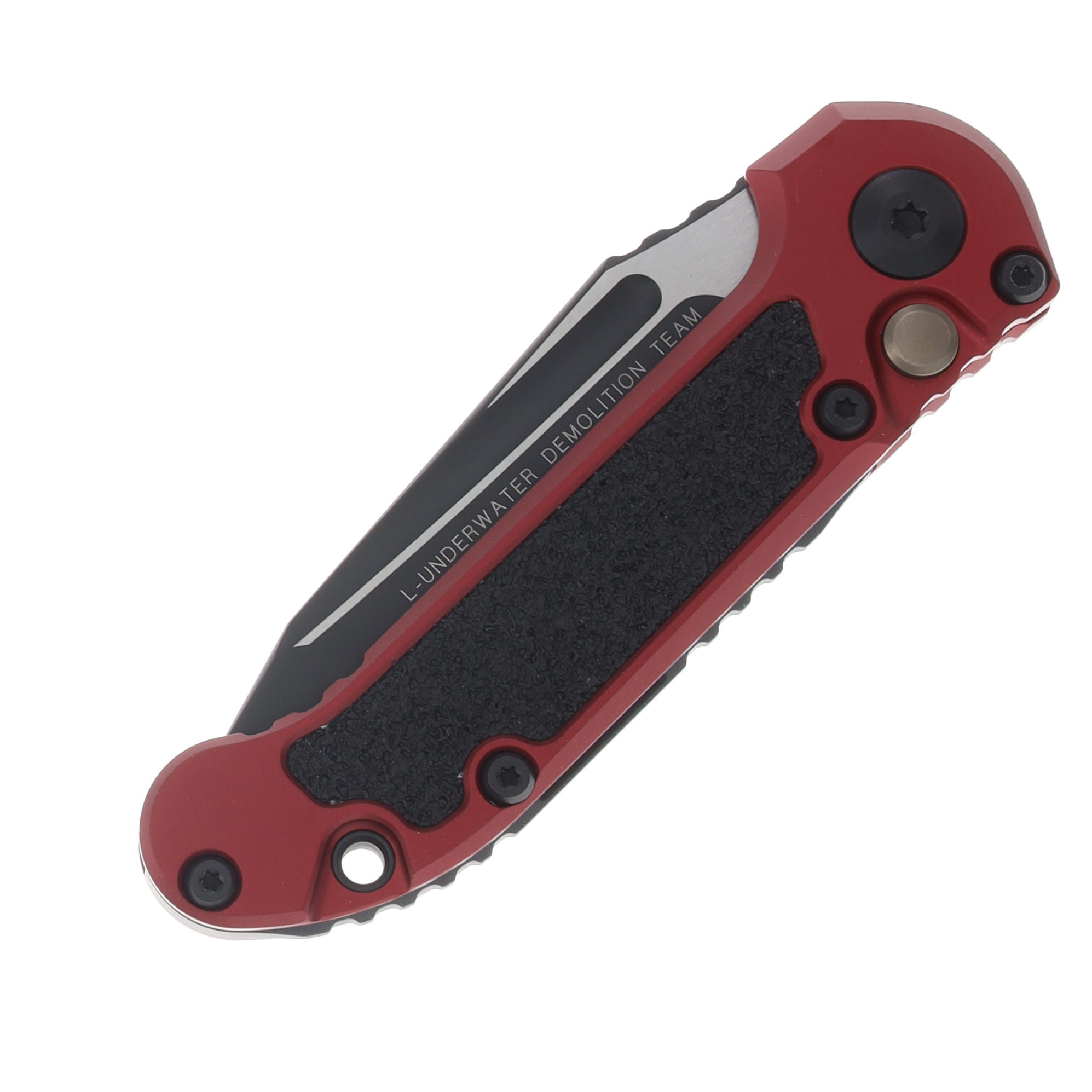 Microtech LUDT Gen III Automatic Knife Black T/E Merlot AUMT11361MR View 3