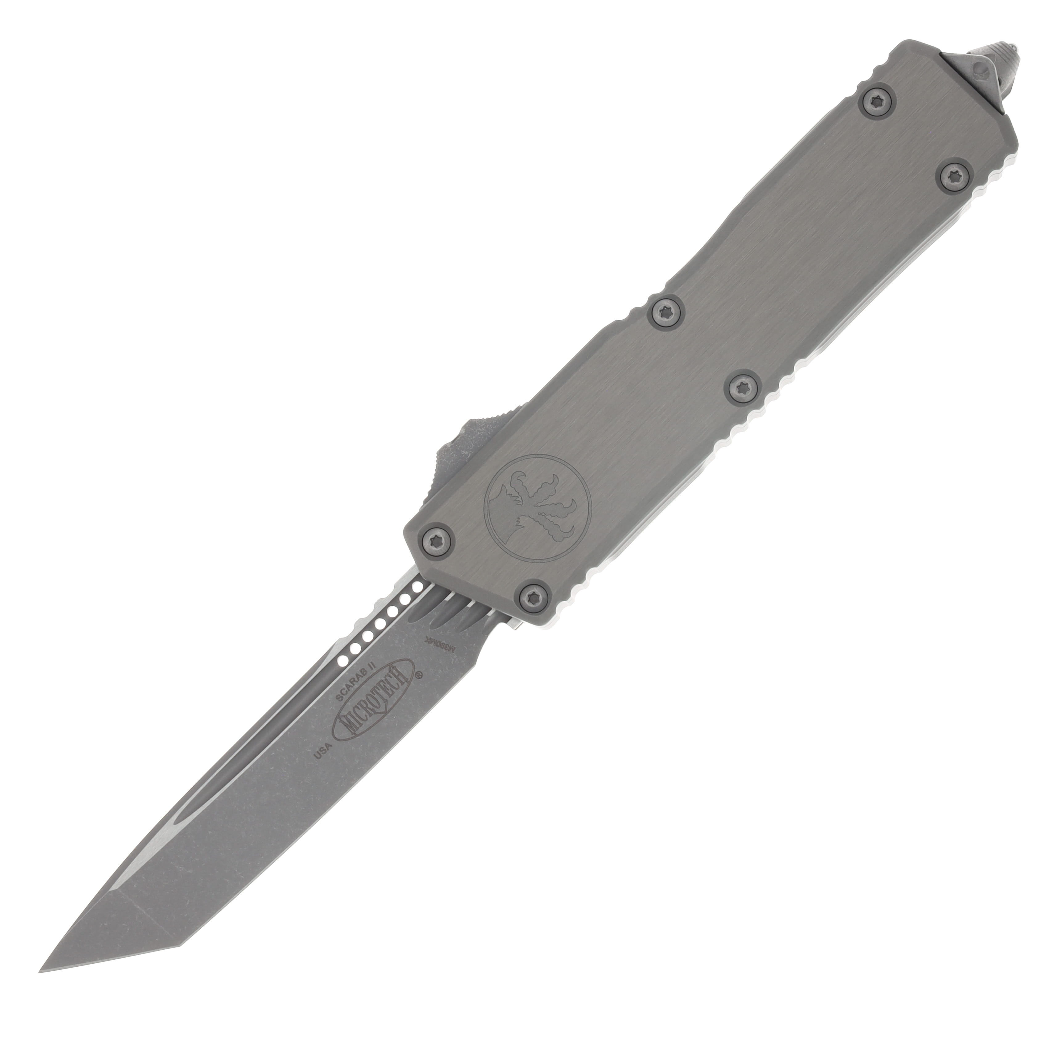 Microtech Scarab II Gen III Executive Tanto Apocalyptic standard Natural Clear AUMT117710APNC View 1