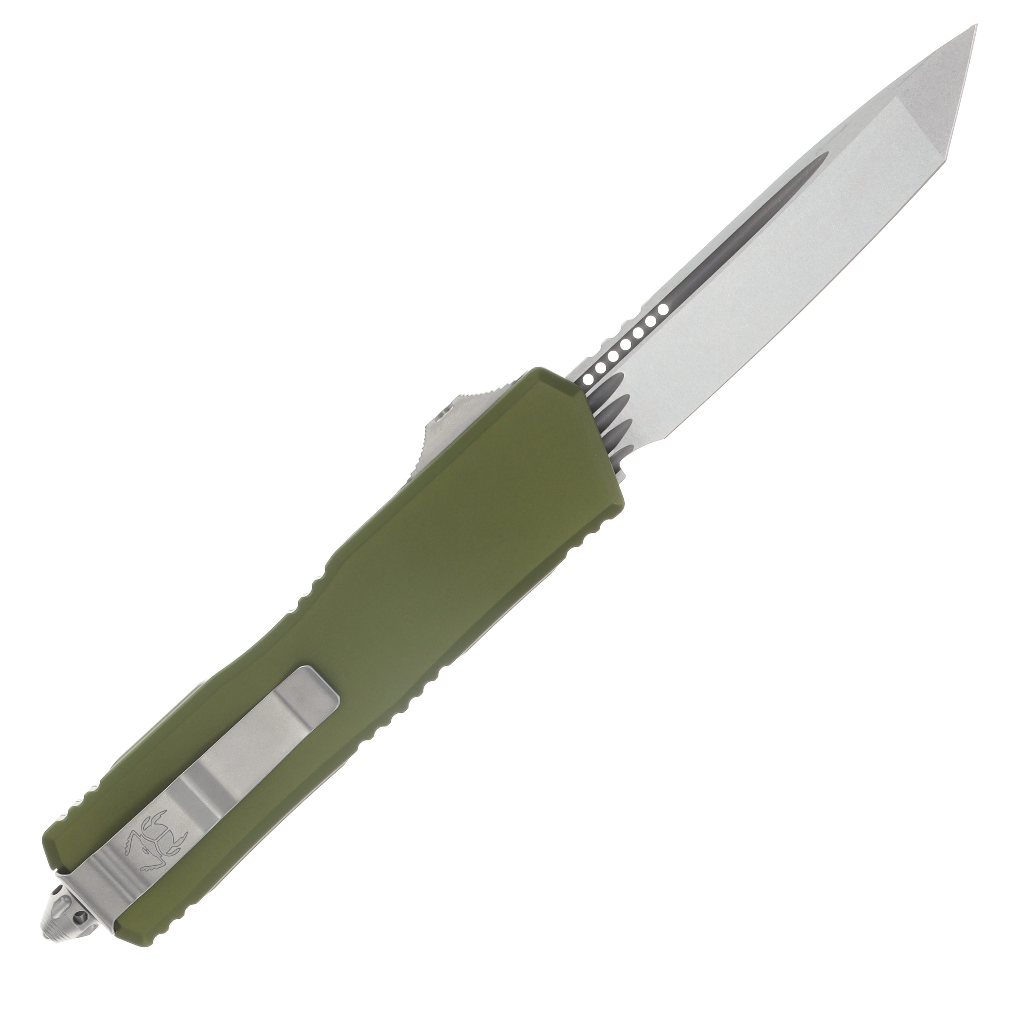 Microtech Scarab II Gen III Executive Tanto Stonewash Standard OD Green View 2