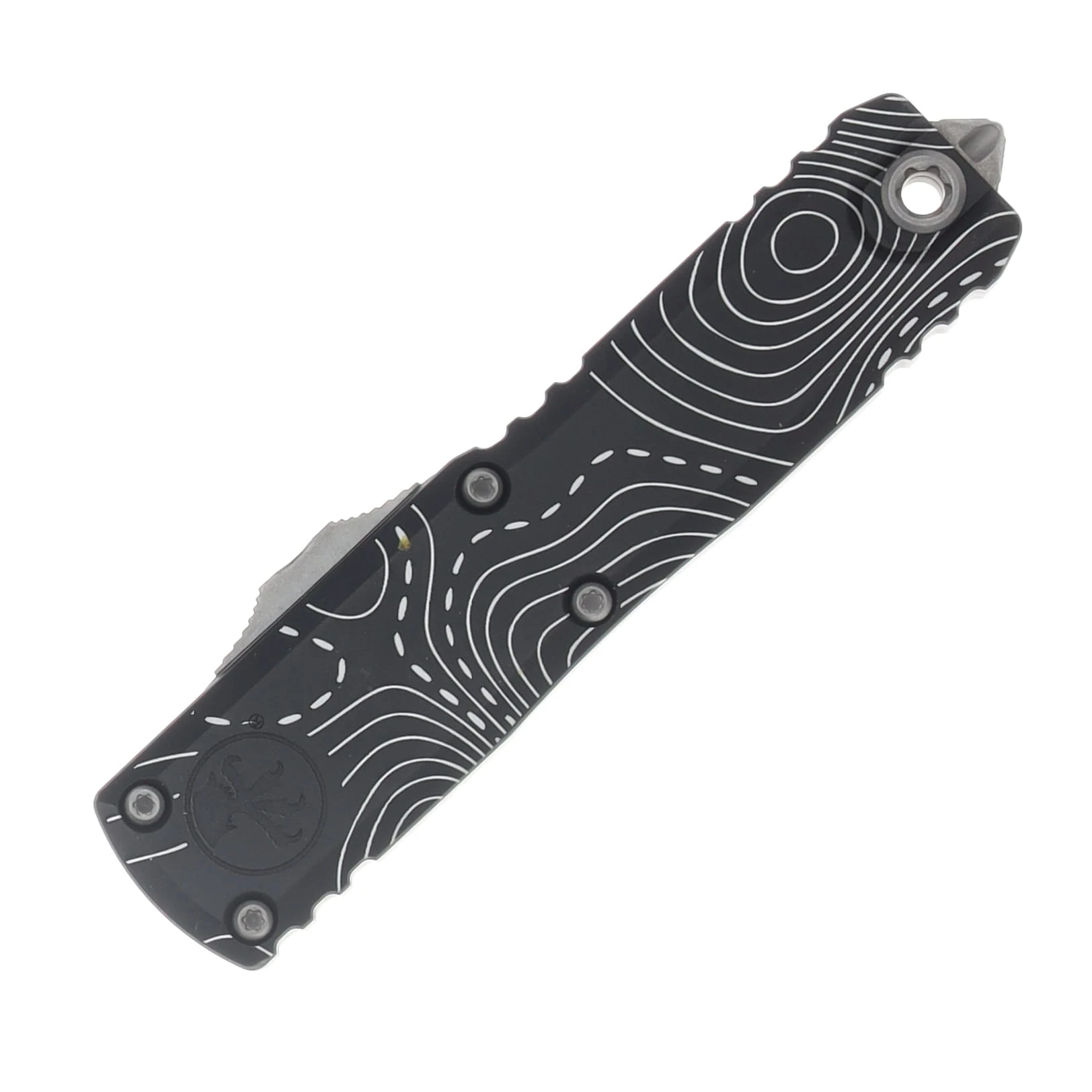 Microtech UTX-85 Gen IV Stonewash Full Serrated Tanto Topographic Tan AUMT1233412TPTA View 3