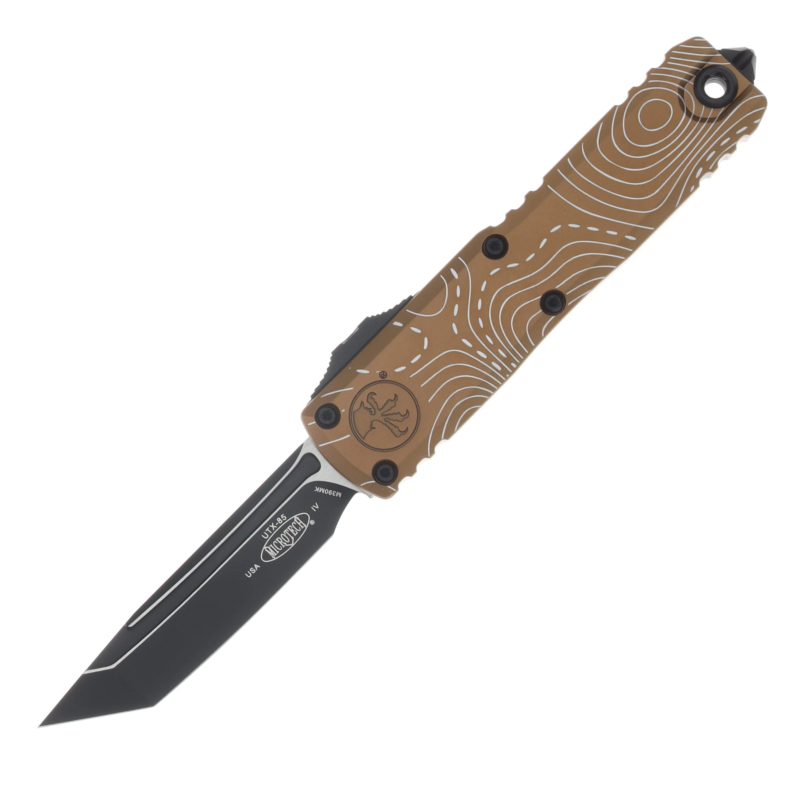 Microtech UTX-85 Gen IV Tanto Standard Topographic Tan AUMT123341TPTA View 1