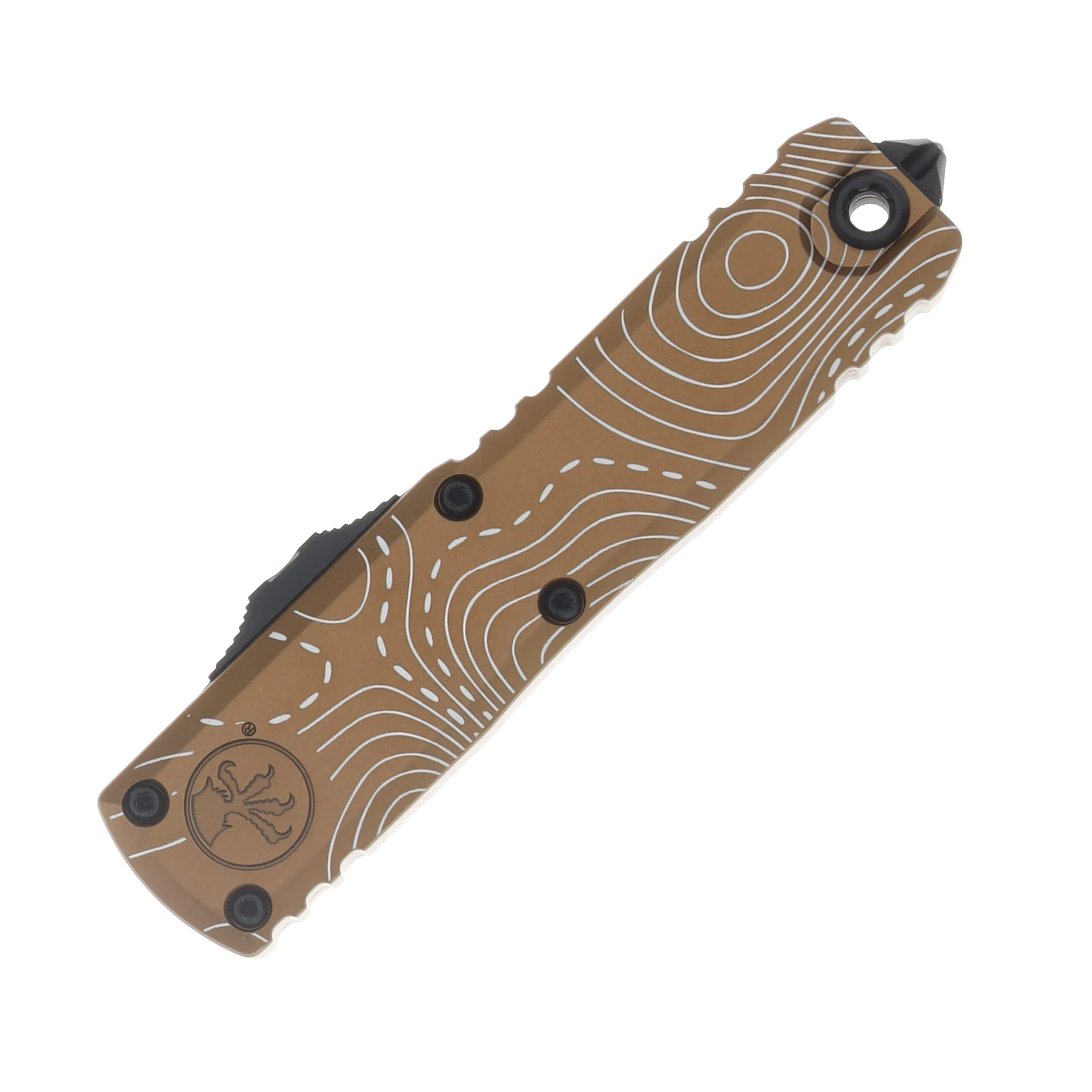 Microtech UTX-85 Gen IV Tanto Standard Topographic Tan AUMT123341TPTA View 3