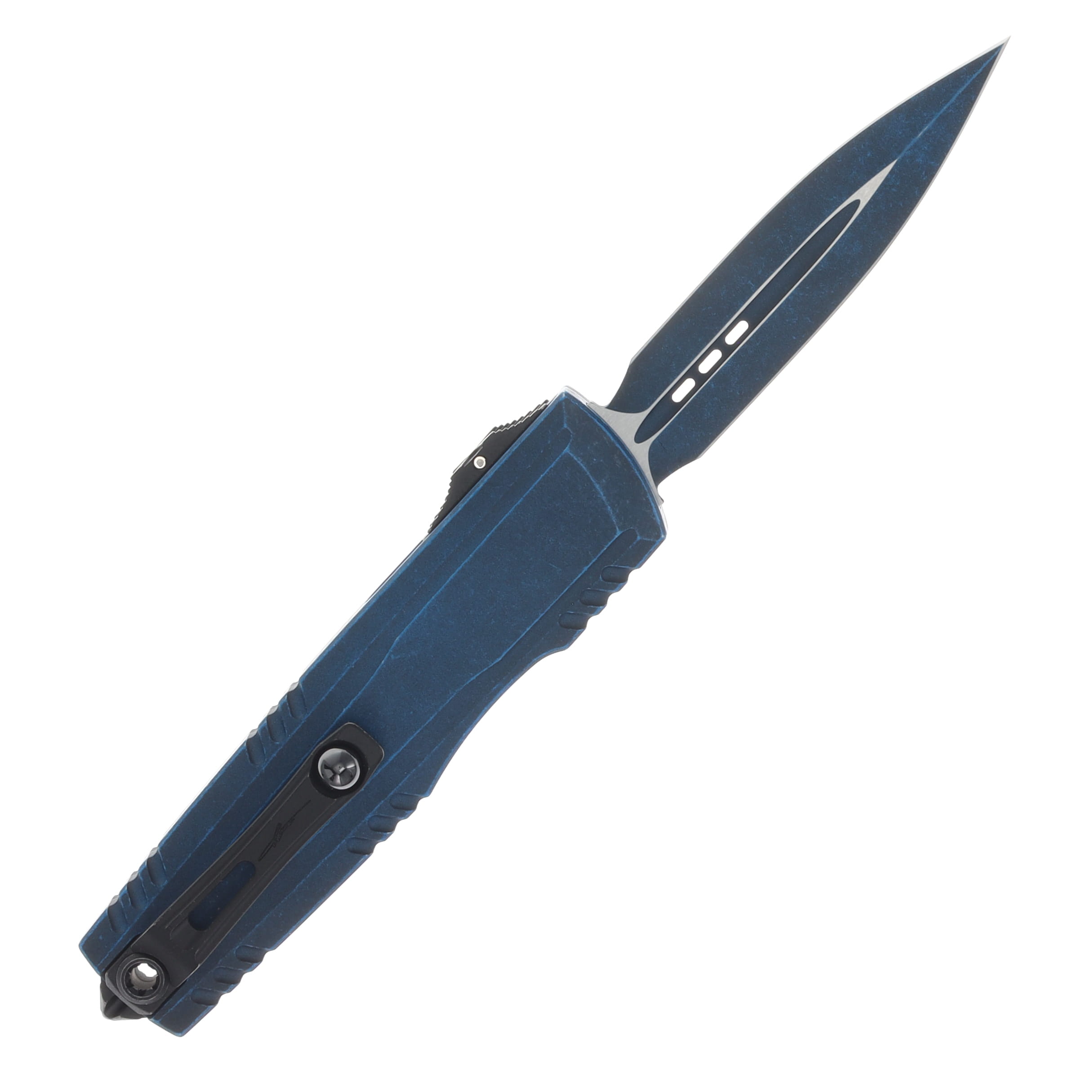 Microtech Luminary ZBP D/E Signature Series Weathered Blue Standard AUMT12701WBLS View 2