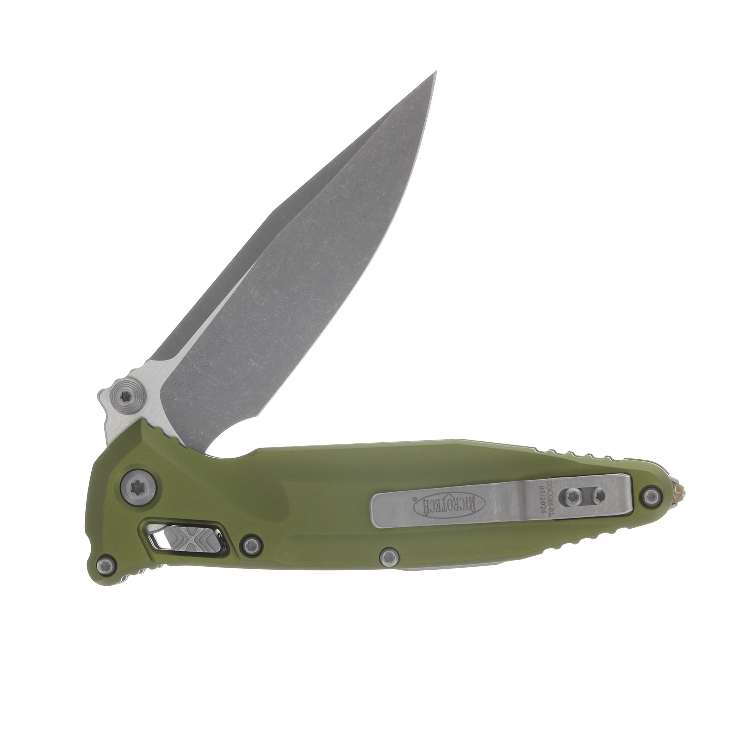 Microtech SOCOM Delta RAM-LOK Folding Knife Apocalyptic S/E OD Green MT159RL10APOD View 4