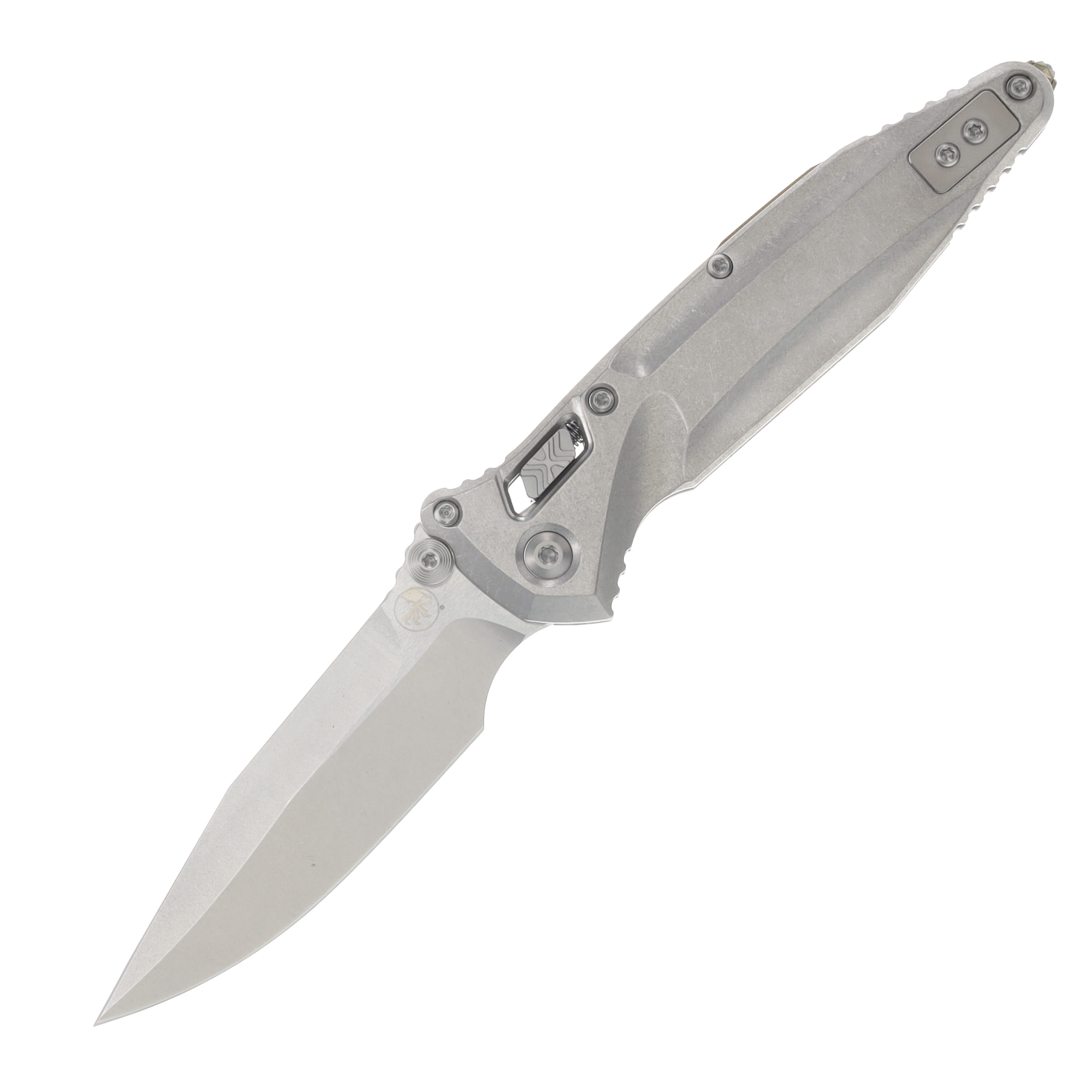 Microtech Socom Delta RAM-LOK Spear Point MS Folder STNWSH-STNWSH TI W/ Bronze AUMT159RL10SMS2 View 1