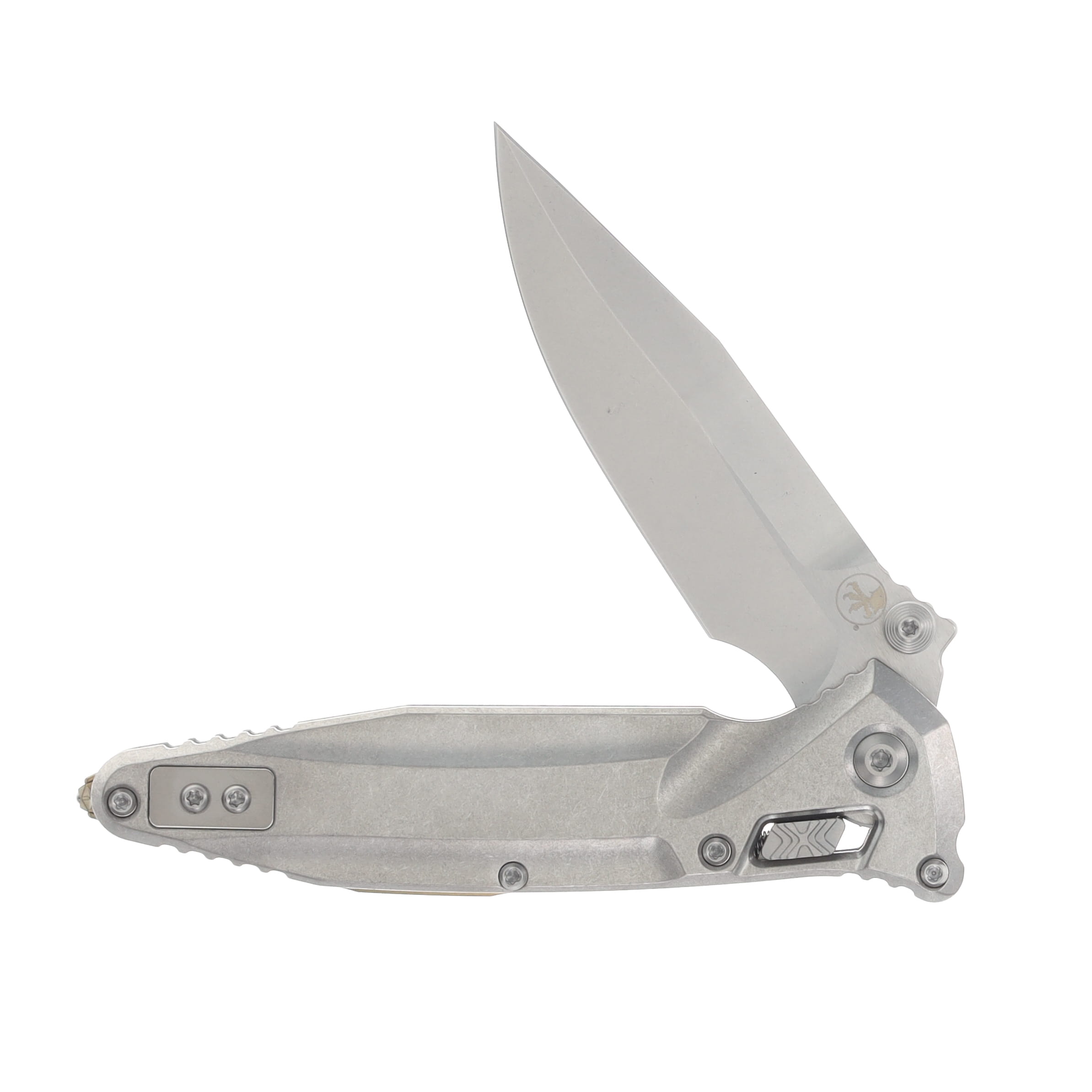 Microtech Socom Delta RAM-LOK Spear Point MS Folder STNWSH-STNWSH TI W/ Bronze AUMT159RL10SMS2 View 3