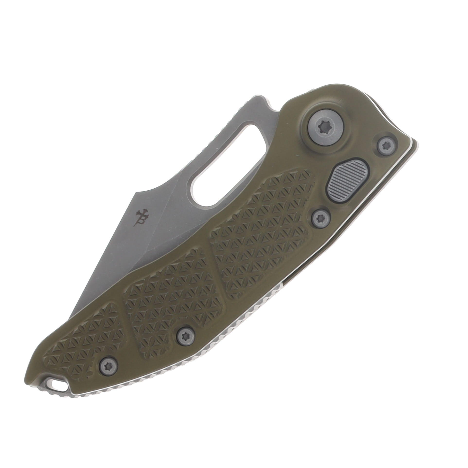 Microtech Stitch OTS Auto S/E Apocalyptic Serrated Olive Drab Aluminum AUMT16912APOD View 3