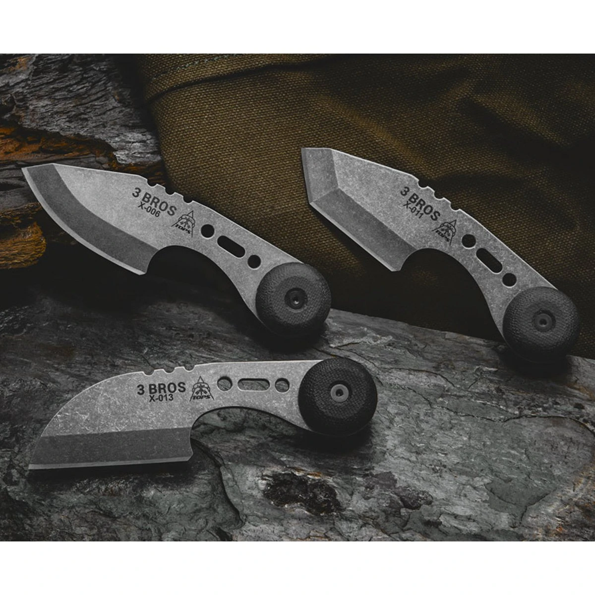 TOPS 3 Bros Fixed Blade Knife Combo Pack TP3BRCMB View 1