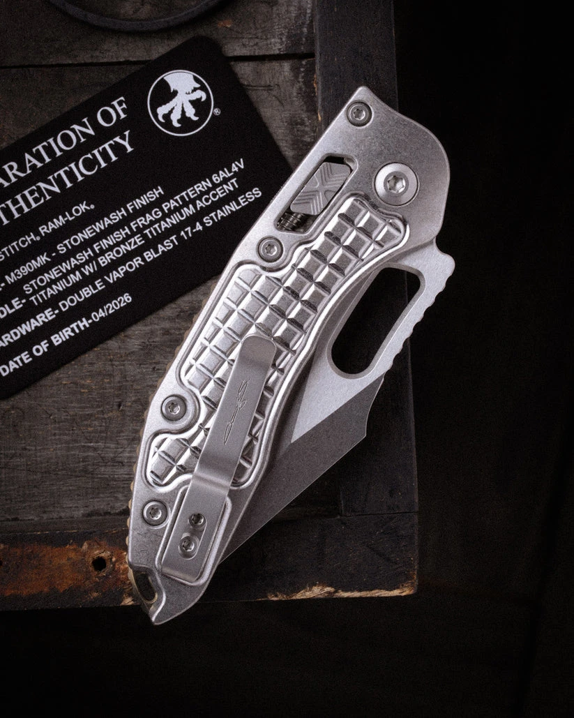 Microtech Stitch RAM-LOK MS Folder STNWSH-STNWSH Frag TI W/Bronze Accent MT169RL10FRMS1 View 2