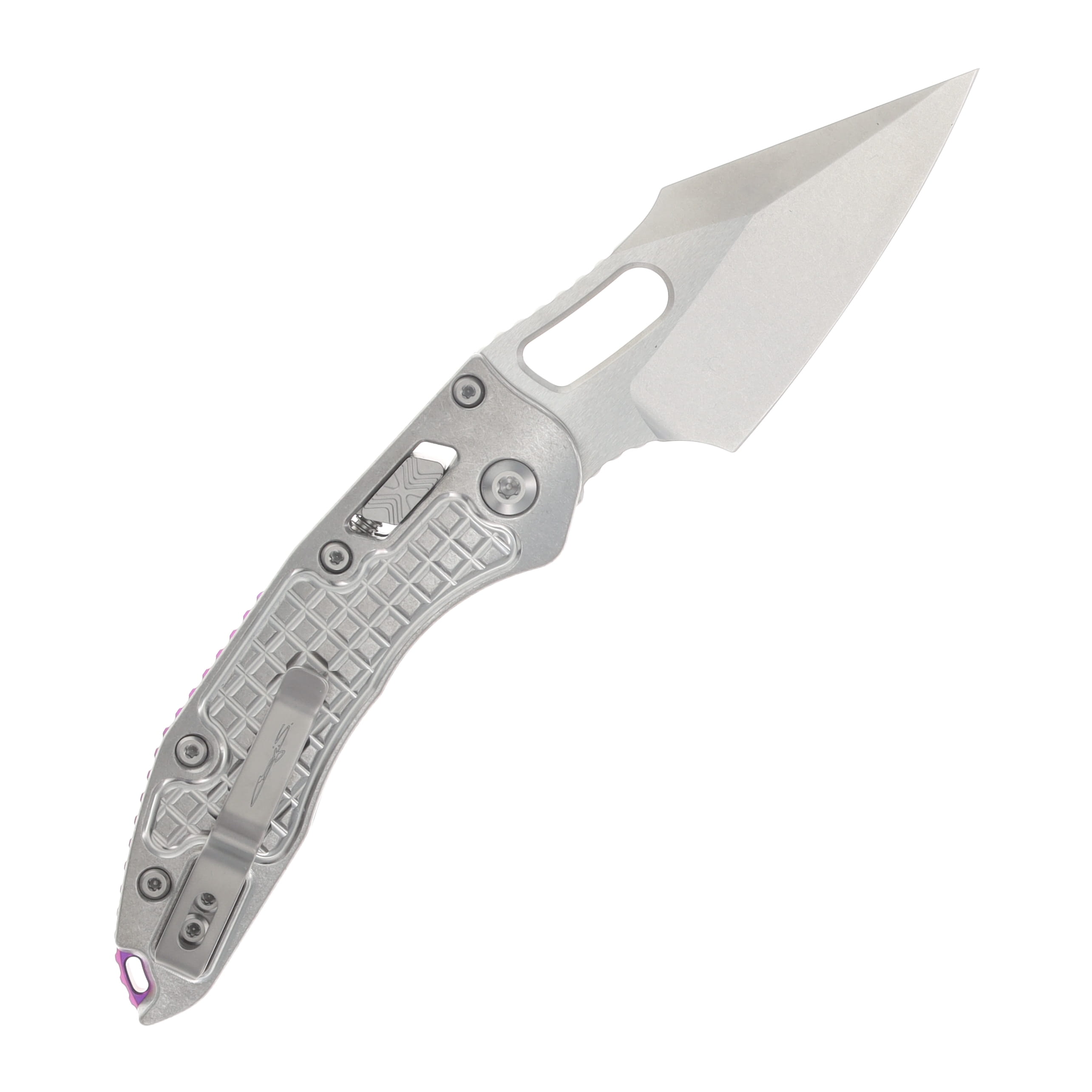 Microtech Stitch RAM-LOK MS STD Folder STNWSH-STNWSH Frag 6AL4V TI W/Purple AUMT169RL10FRMS3 View 2