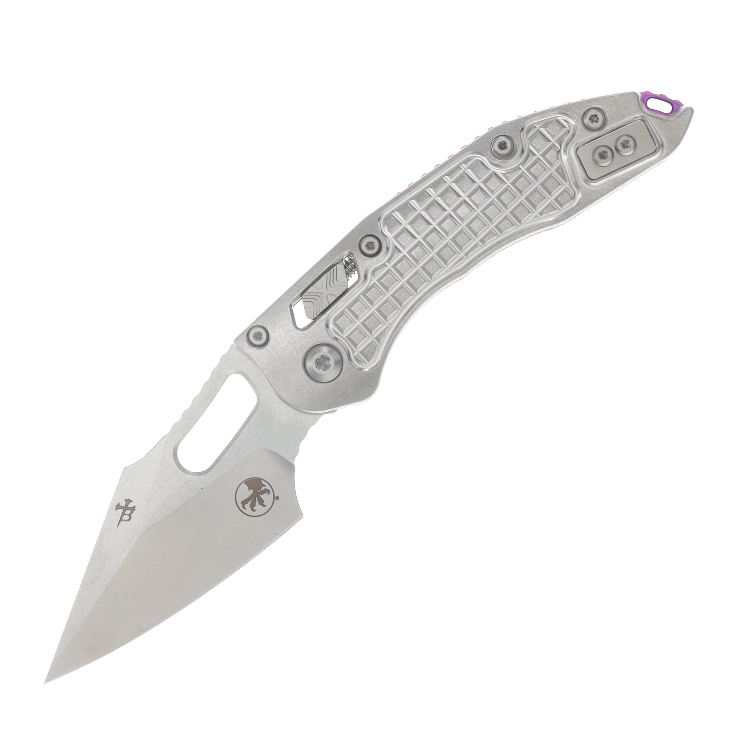 Microtech Stitch RAM-LOK MS STD Folder STNWSH-STNWSH Frag 6AL4V TI W/Purple AUMT169RL10FRMS3 View 1