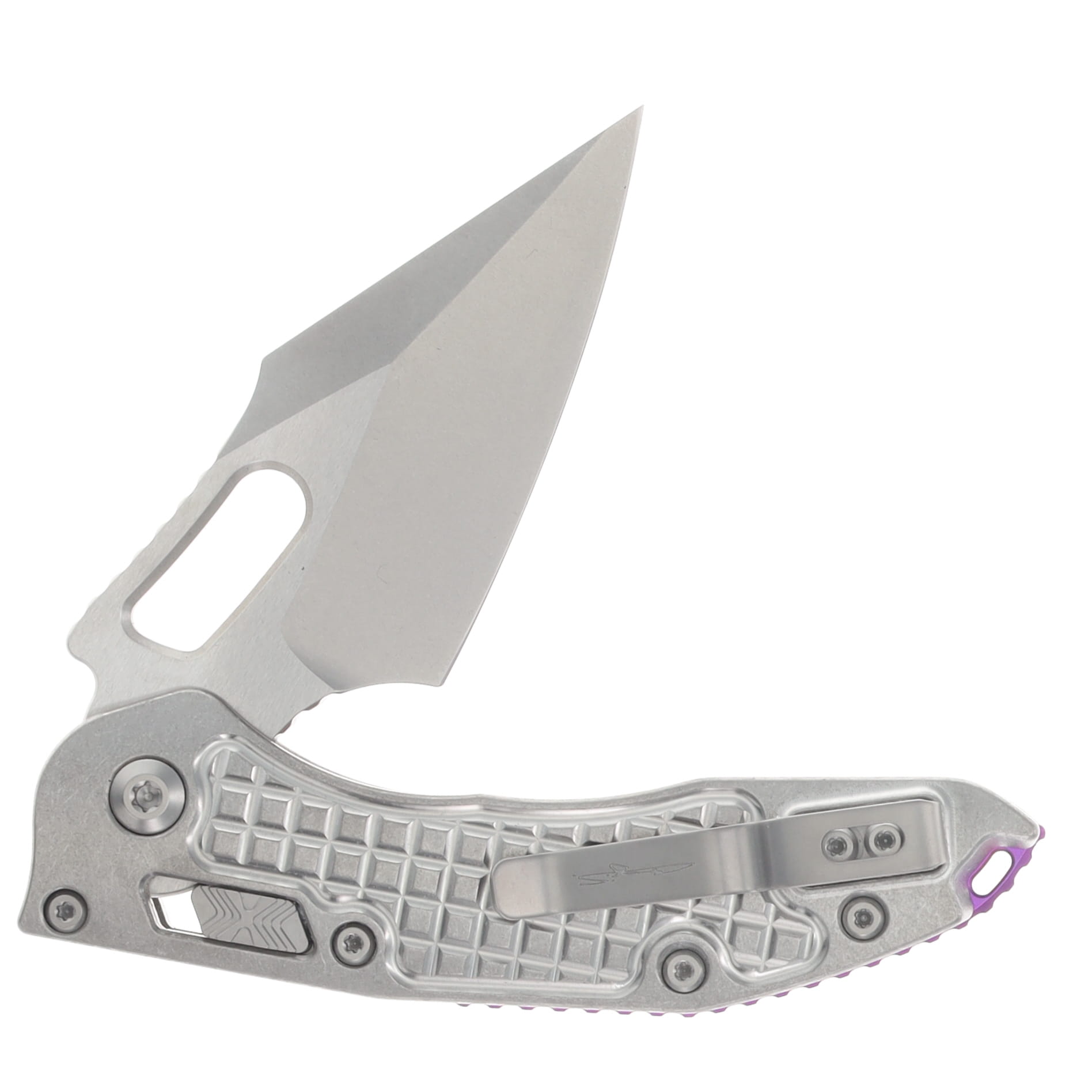 Microtech Stitch RAM-LOK MS STD Folder STNWSH-STNWSH Frag 6AL4V TI W/Purple AUMT169RL10FRMS3 View 4
