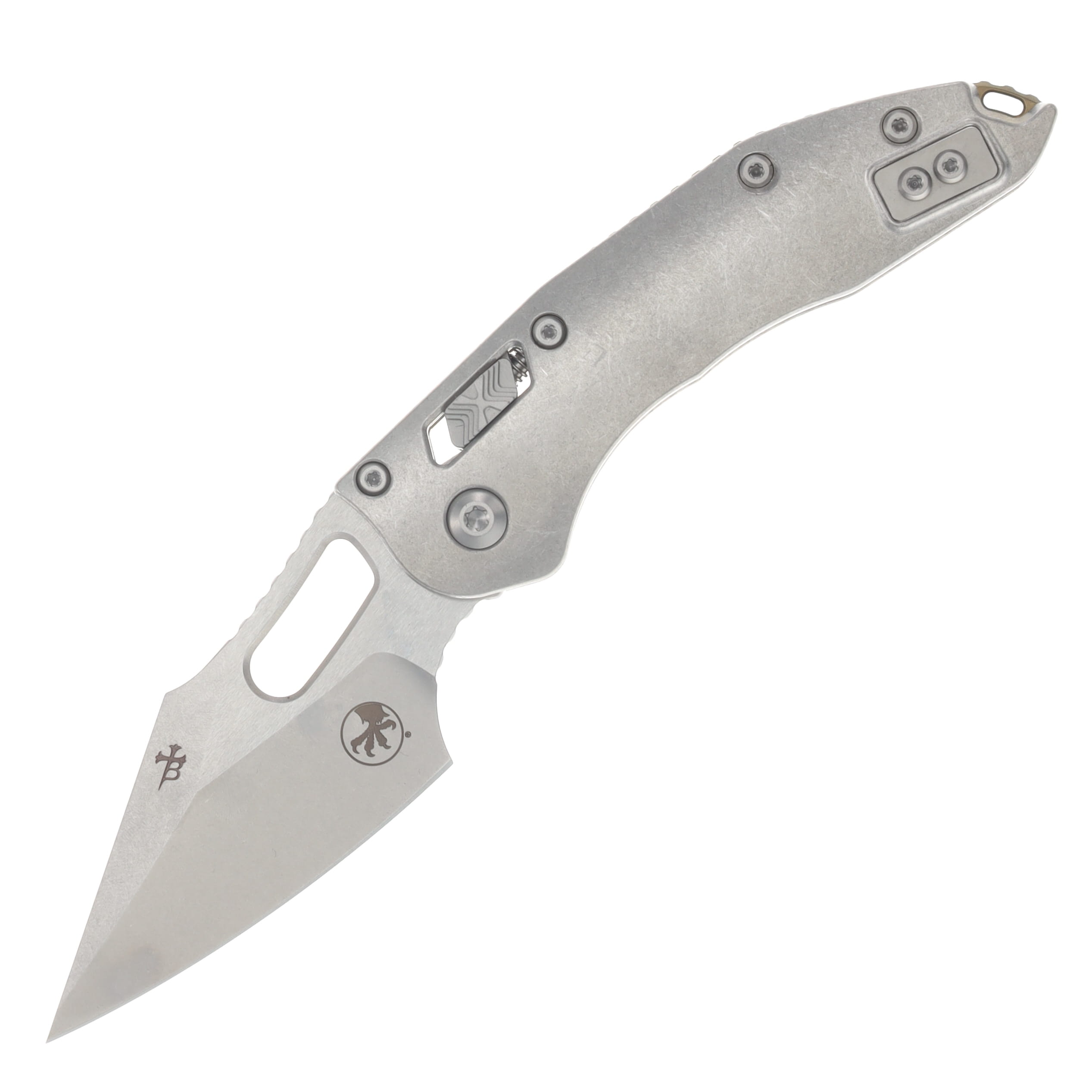 Microtech Stitch RAM-LOK MS Folder STNWSH-STNWSH Slab Side TI W/Bronze AUMT169RL10MS1 View 1