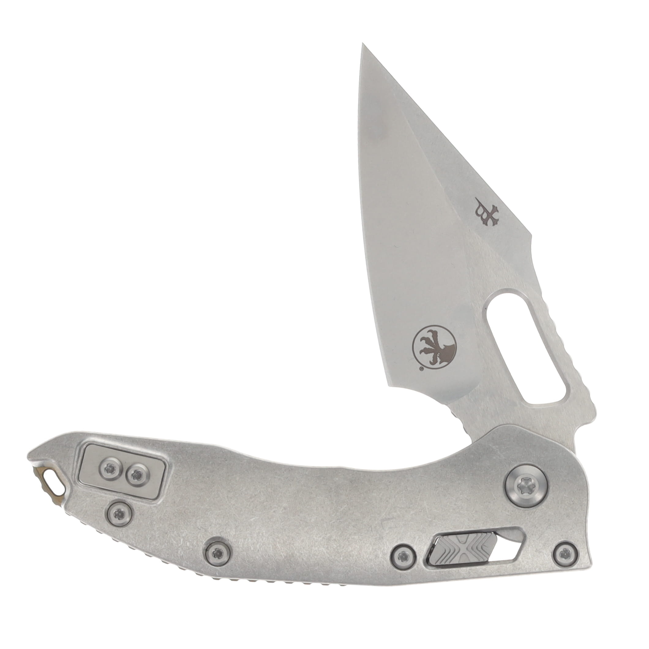 Microtech Stitch RAM-LOK MS Folder STNWSH-STNWSH Slab Side TI W/Bronze AUMT169RL10MS1 View 3