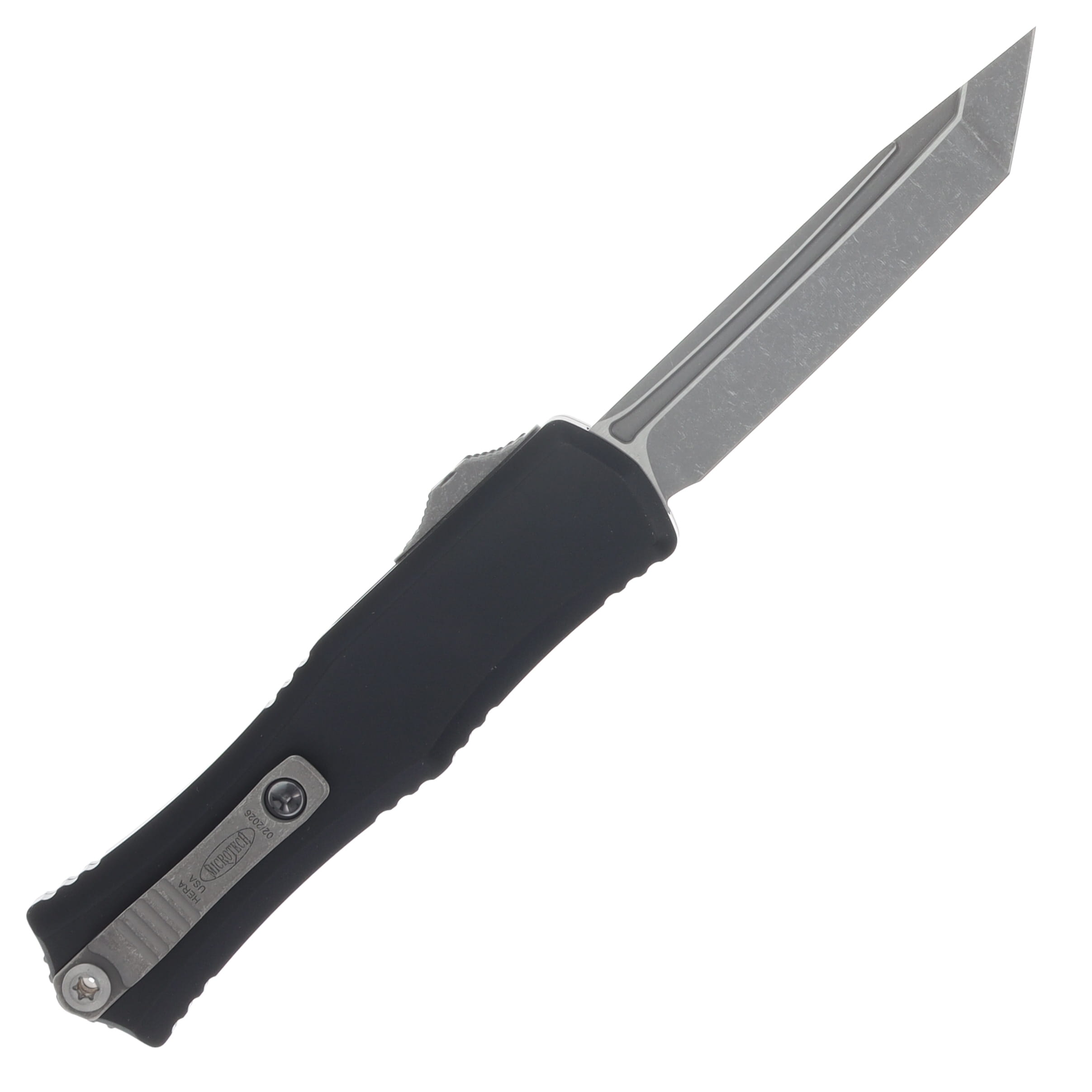 Microtech Hera II Mini OTF Auto T/E Apocalyptic Standard Black Aluminum AUMT1704M10AP View 2