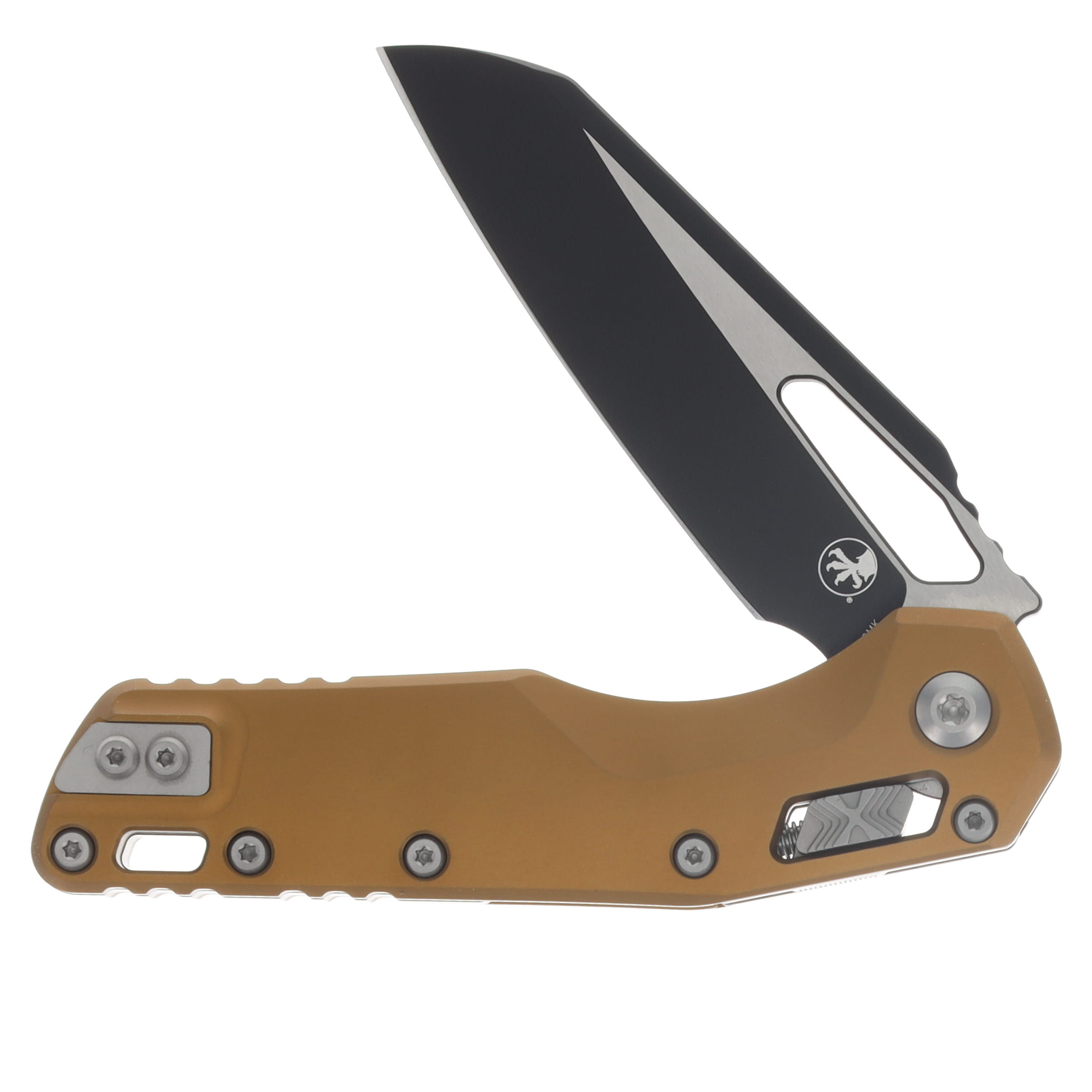 Microtech MSI RAM-LOK Folding Knife Black S/E Tan Aluminum MT2101TA View 3