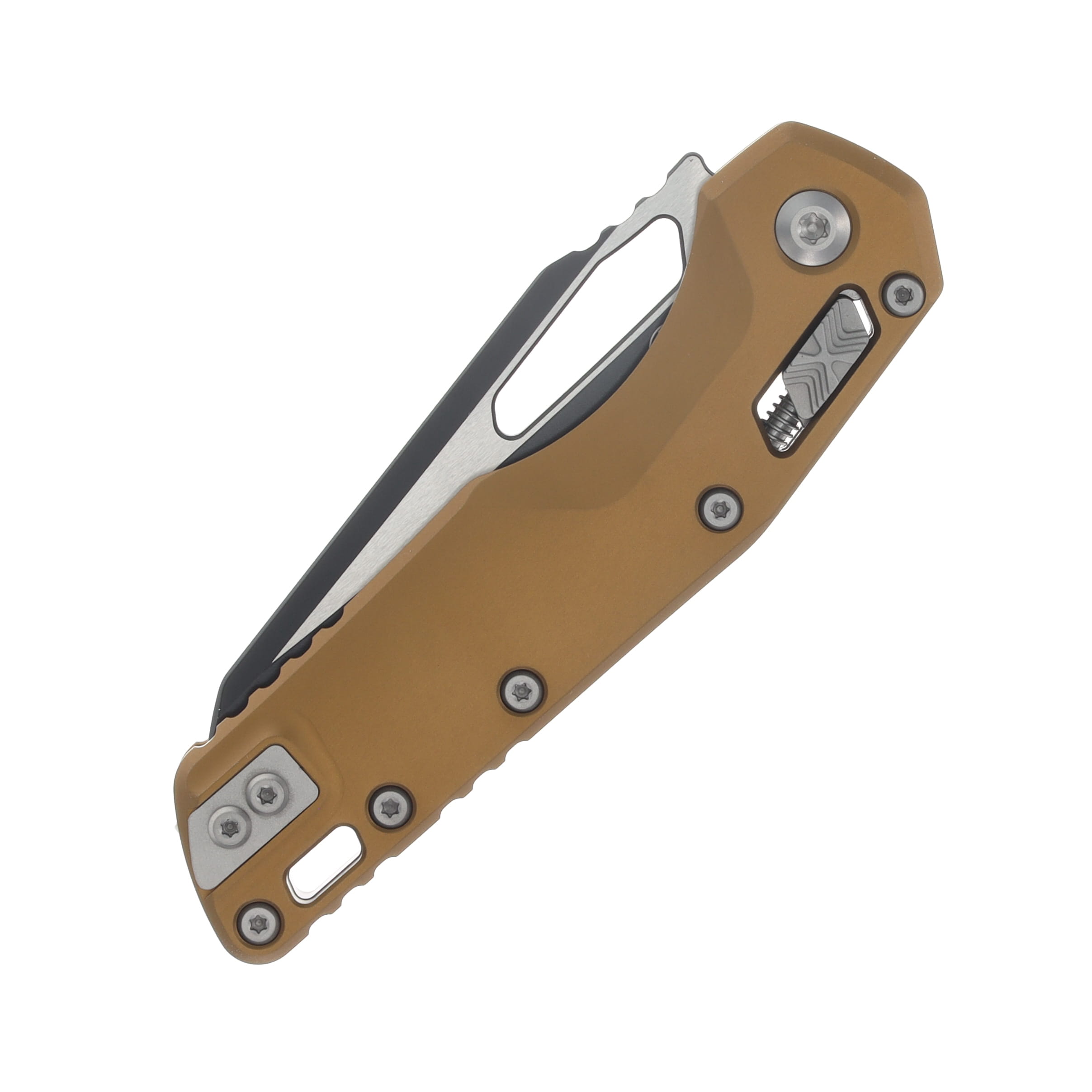 Microtech MSI RAM-LOK Folding Knife Black S/E Tan Aluminum MT2101TA View 5