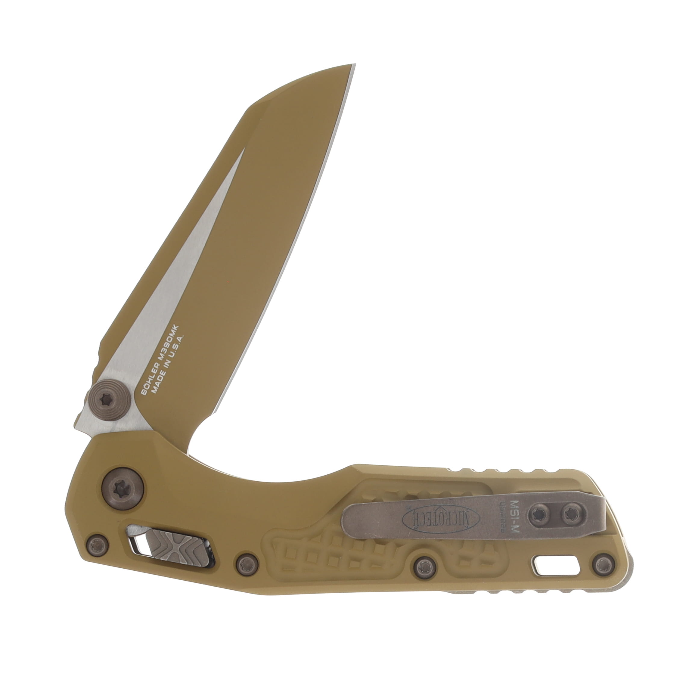 Microtech MSI Mini RAM-LOK Folding Knife RAL 8000 Cerakote S/E Frag Aluminum MT210M1FRCRAZ23 View 4
