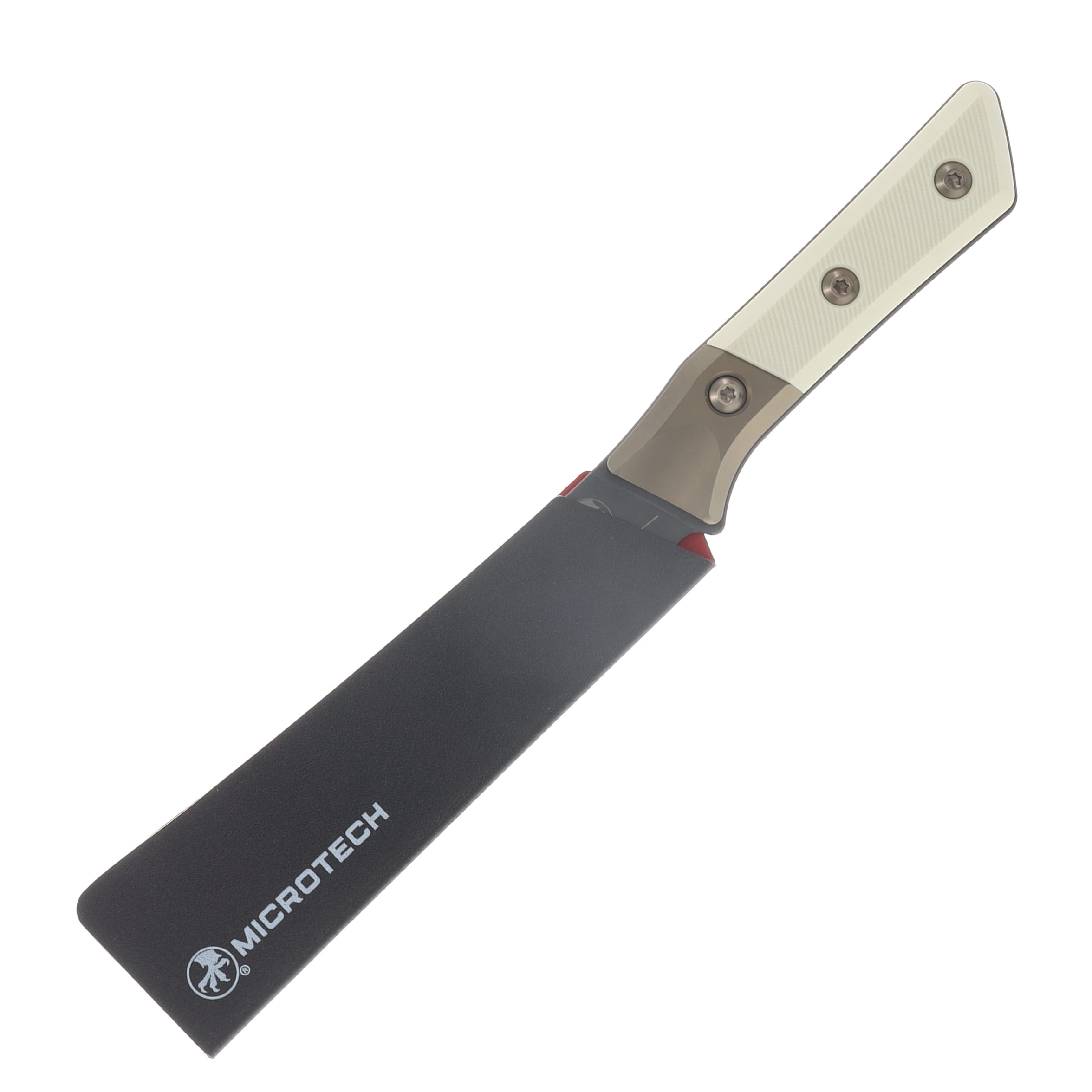 Microtech 6.125" Boning Knife Black DLC M390MK/Ivory G-10 with Titanium Bolsters MT3100B1DLCIVS View 3