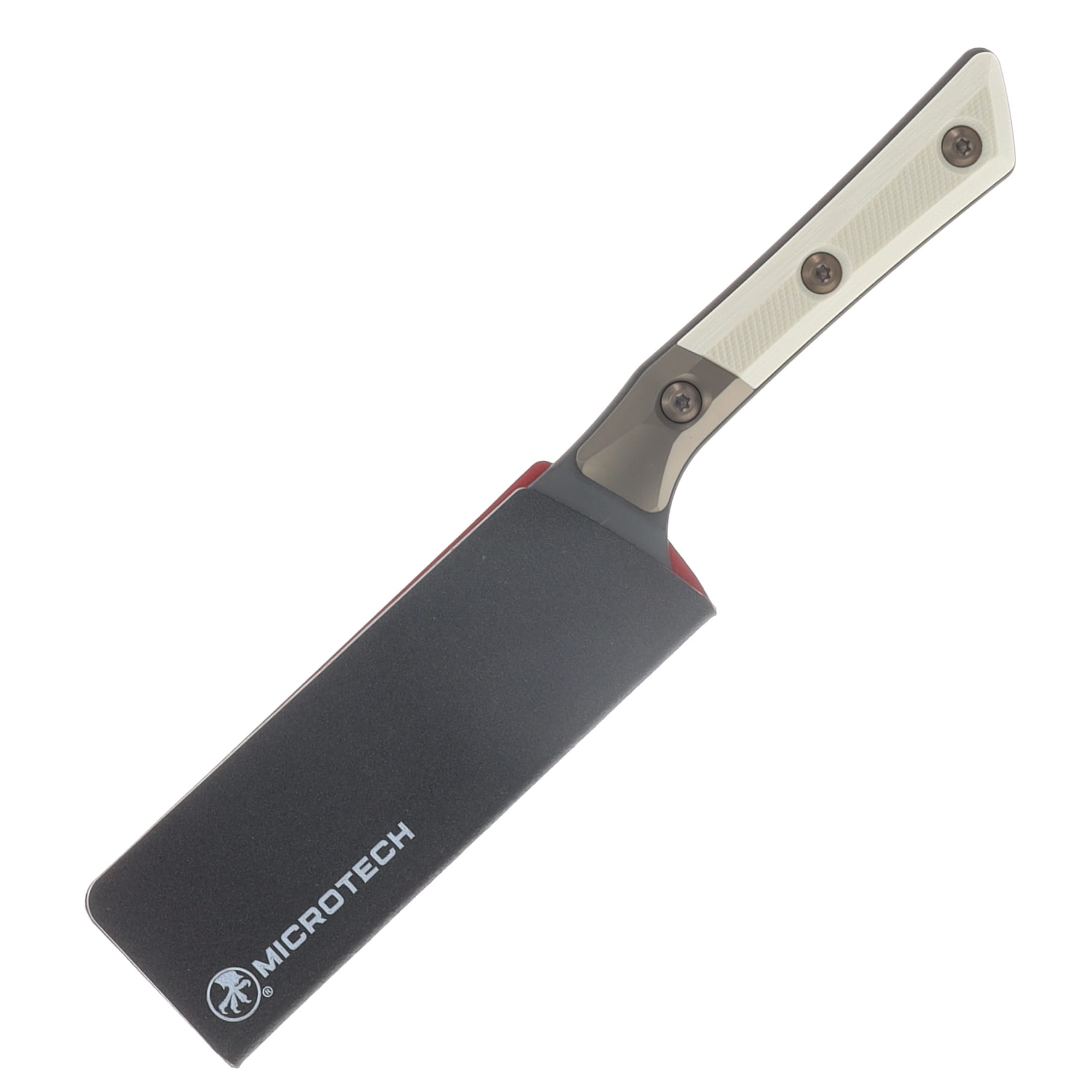 Microtech 4.2" Santoku Knife DLC M390MK/Ivory G-10 with Titanium Bolsters MT3300B1DLCIVS View 3