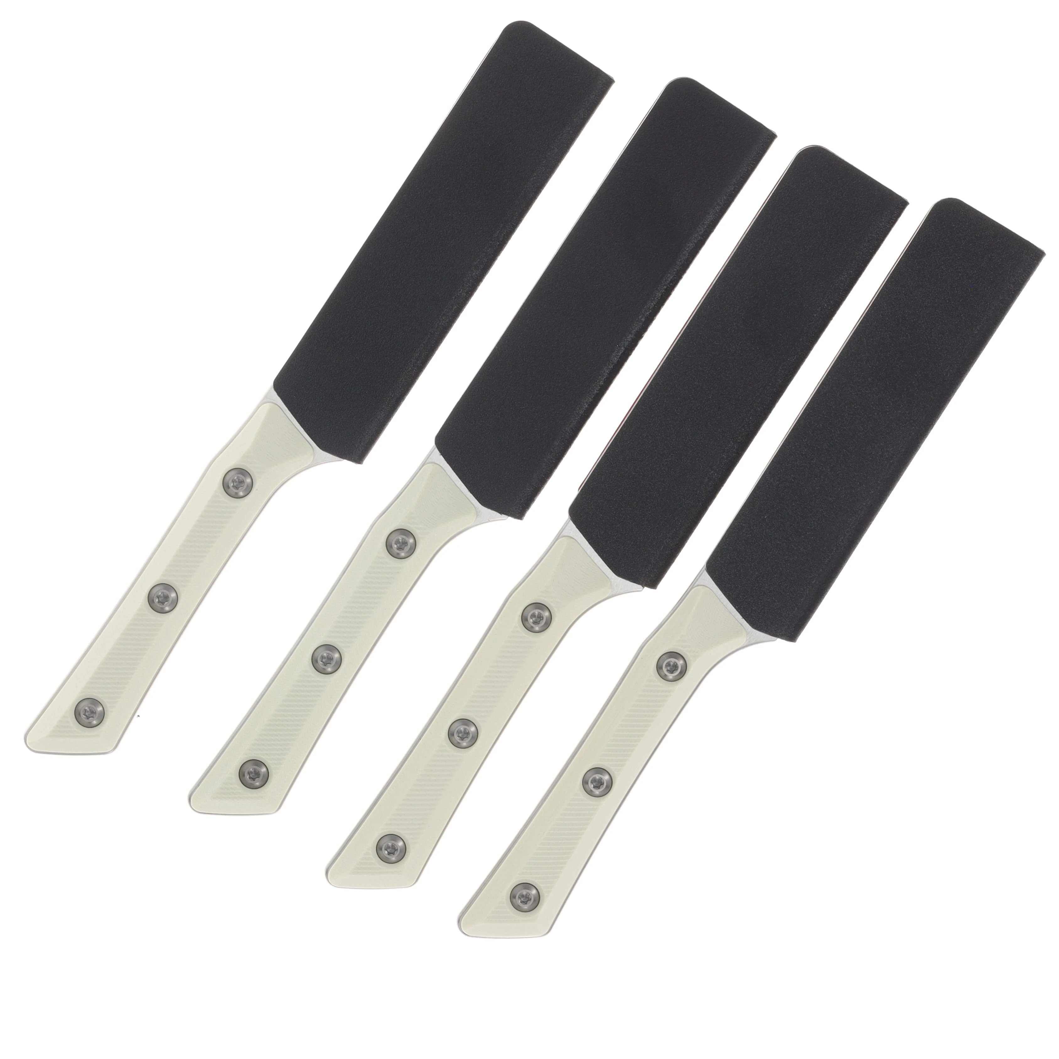 Microtech 4.5in Steak Knife 4PC Set Stonewash Standard Ivory G-10 MT360010SETIV View 4