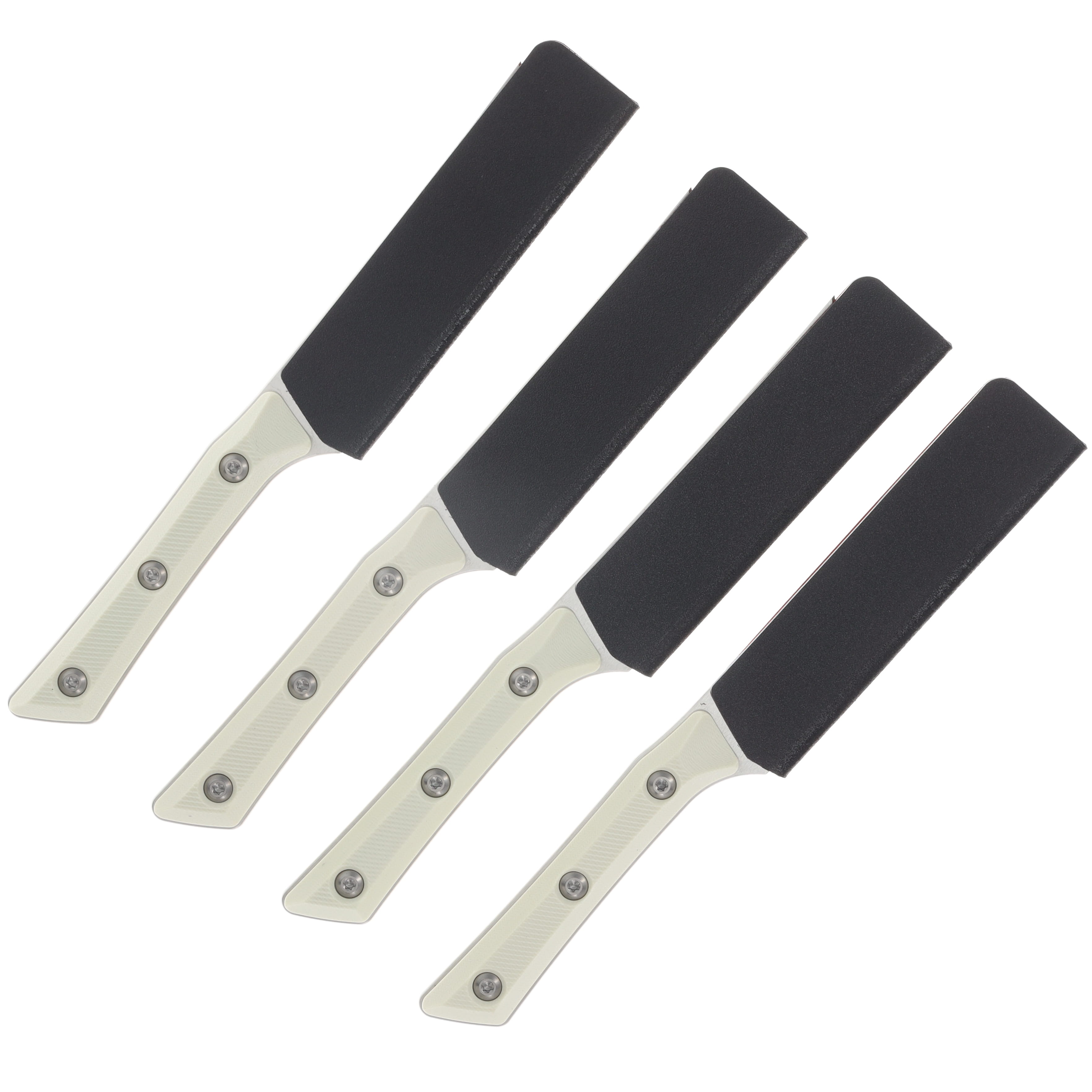 Microtech 4.5in Steak Knife 4PC Set G-10 Ivory Stonewash Full Serrate MT360012SETIV View 3