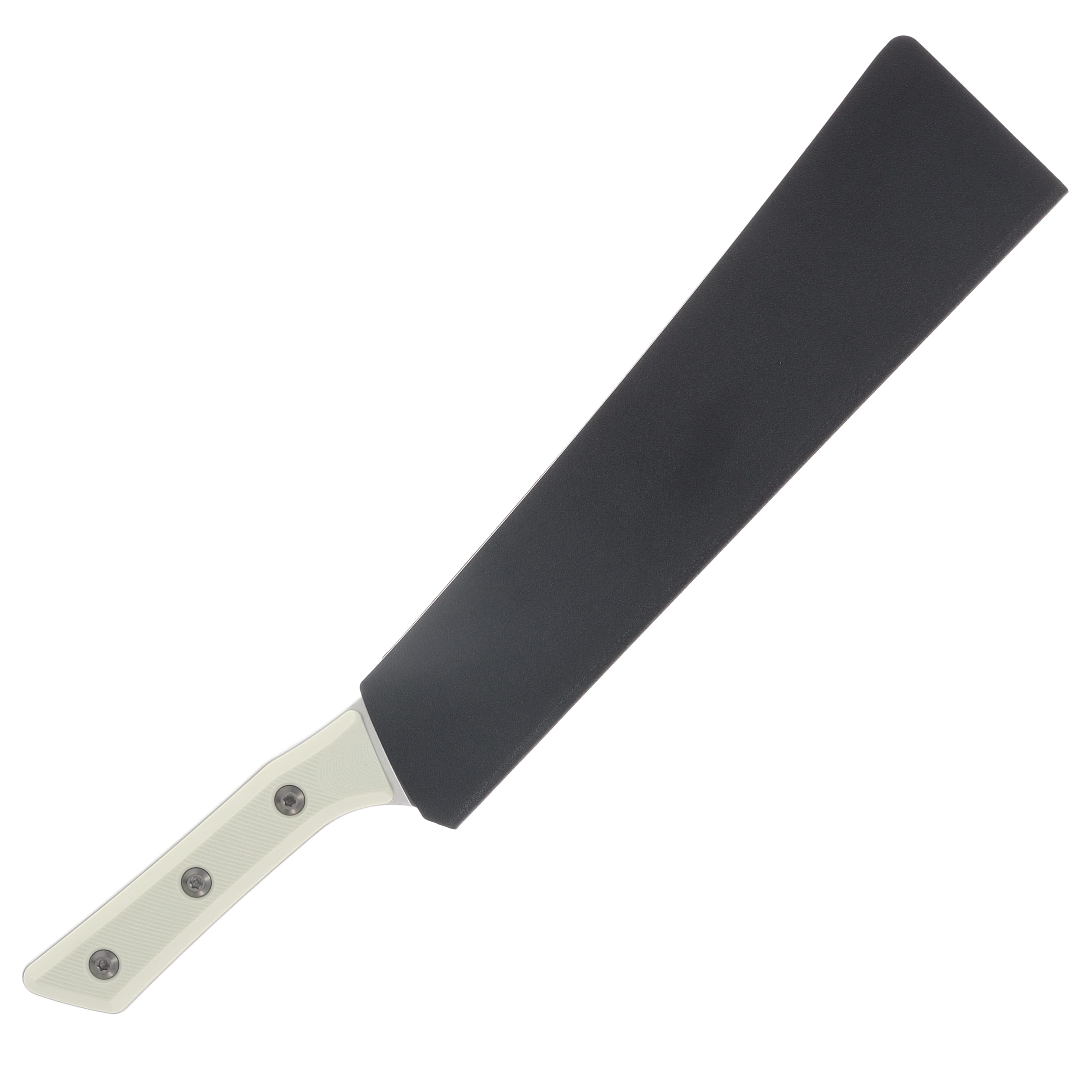 Microtech 10in Butcher Knife Stonewash Standard Ivory G-10 MT380010IV View 4