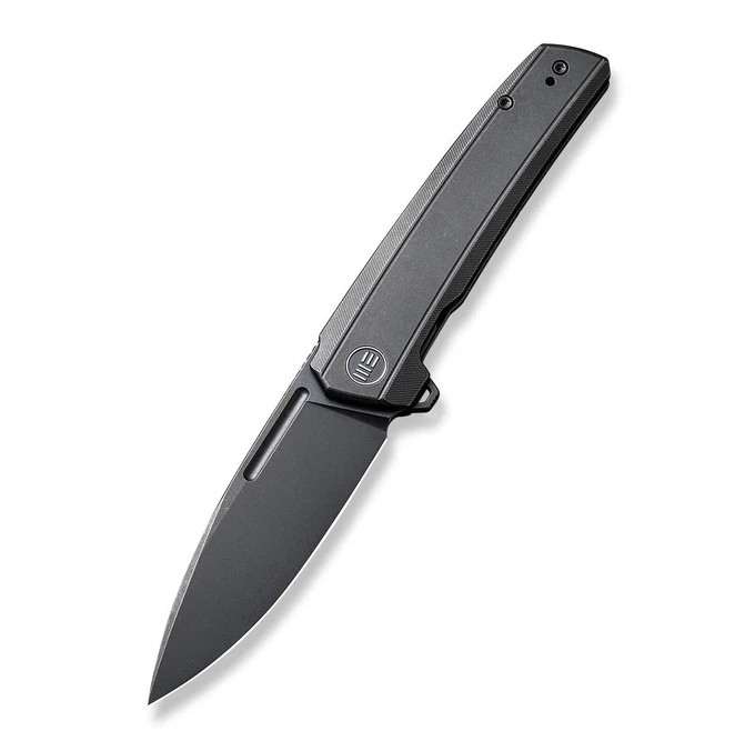 We Knife Speedster Framelock Folding Knife Black Stonewash 20CV/Black Titanium WE21021B-2 View 1