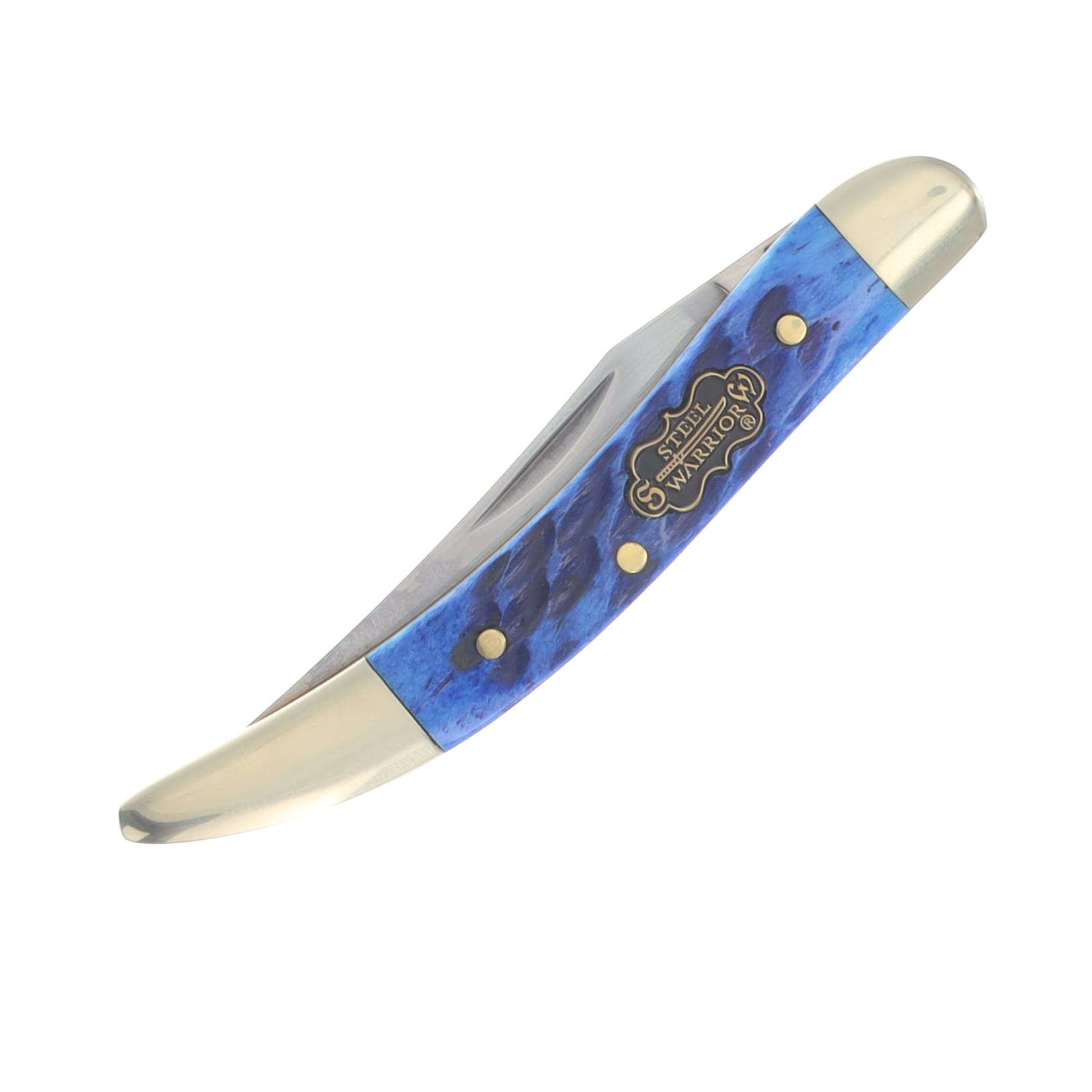 Steel Warrior Dark Blue Jigged Bone Toothpick Folding Knife FRSW109DBJB View 4