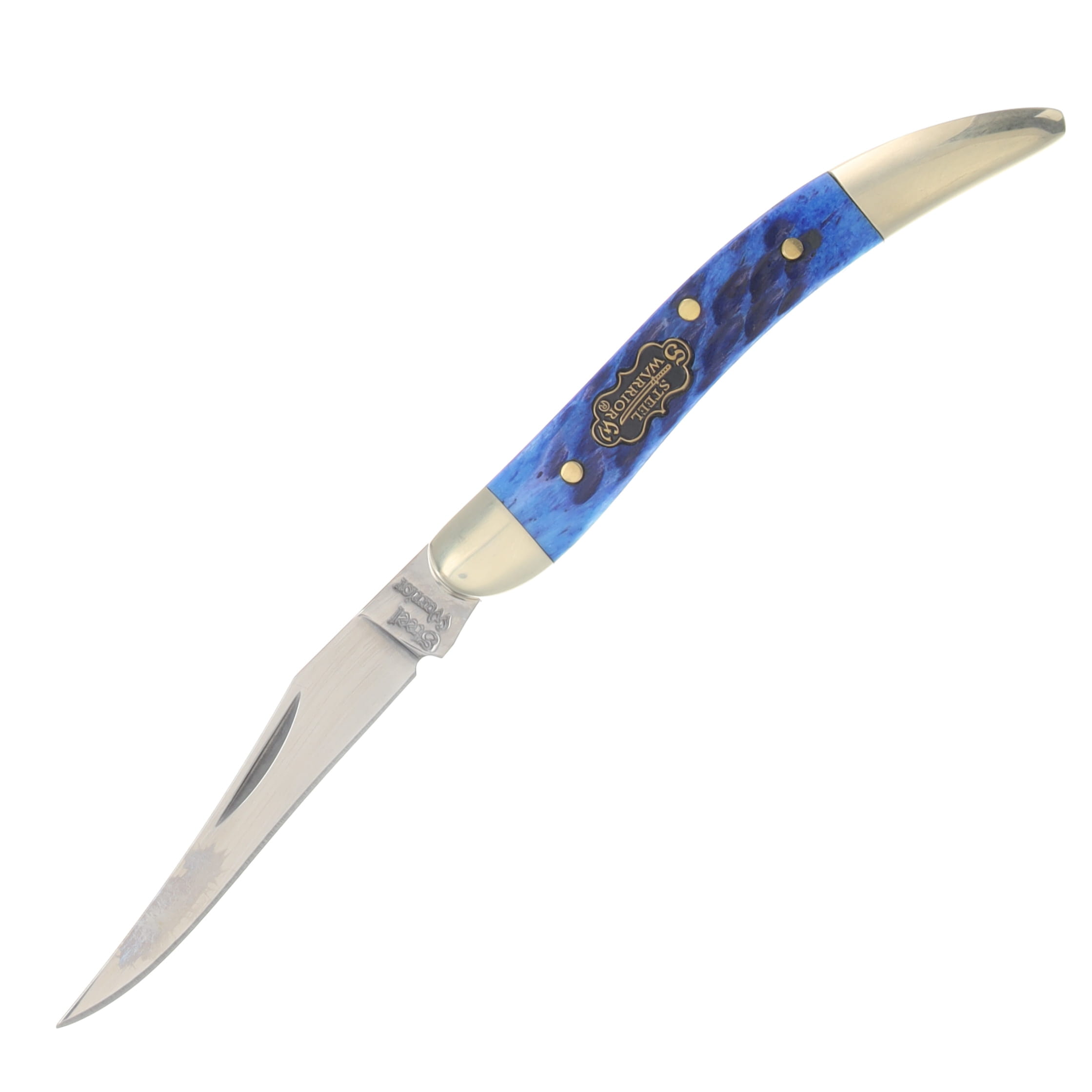 Steel Warrior Dark Blue Jigged Bone Toothpick Folding Knife FRSW109DBJB View 1