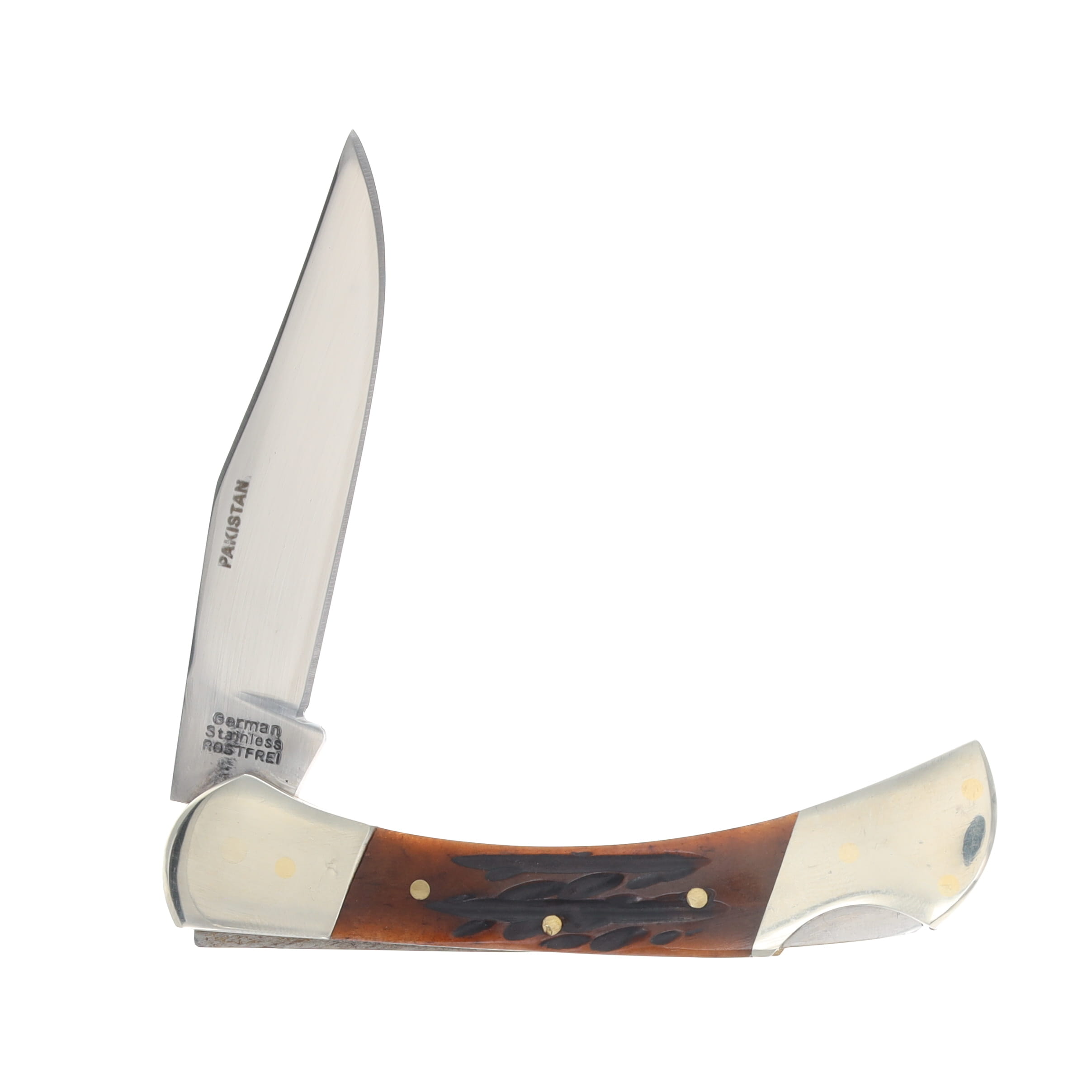 Whitetail Cutlery Rocky Mountain Stag Bone Warrior Lockback Folding Knife FRWT547RMS View 4