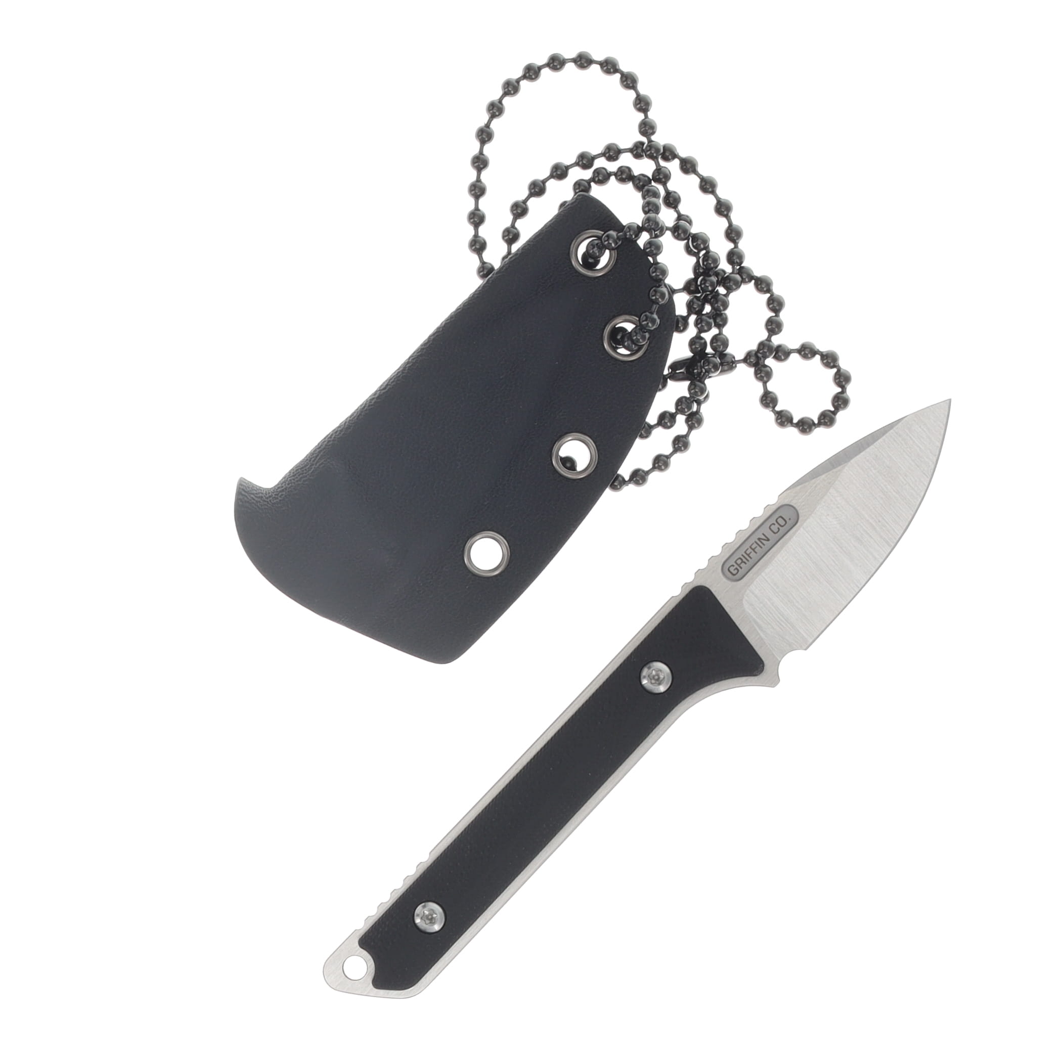 Griffin Scout Medic Fixed Blade Satin Magnacut - Titanium Black G10 W/Sheath GRIFFSMSATBLKG10 View 2