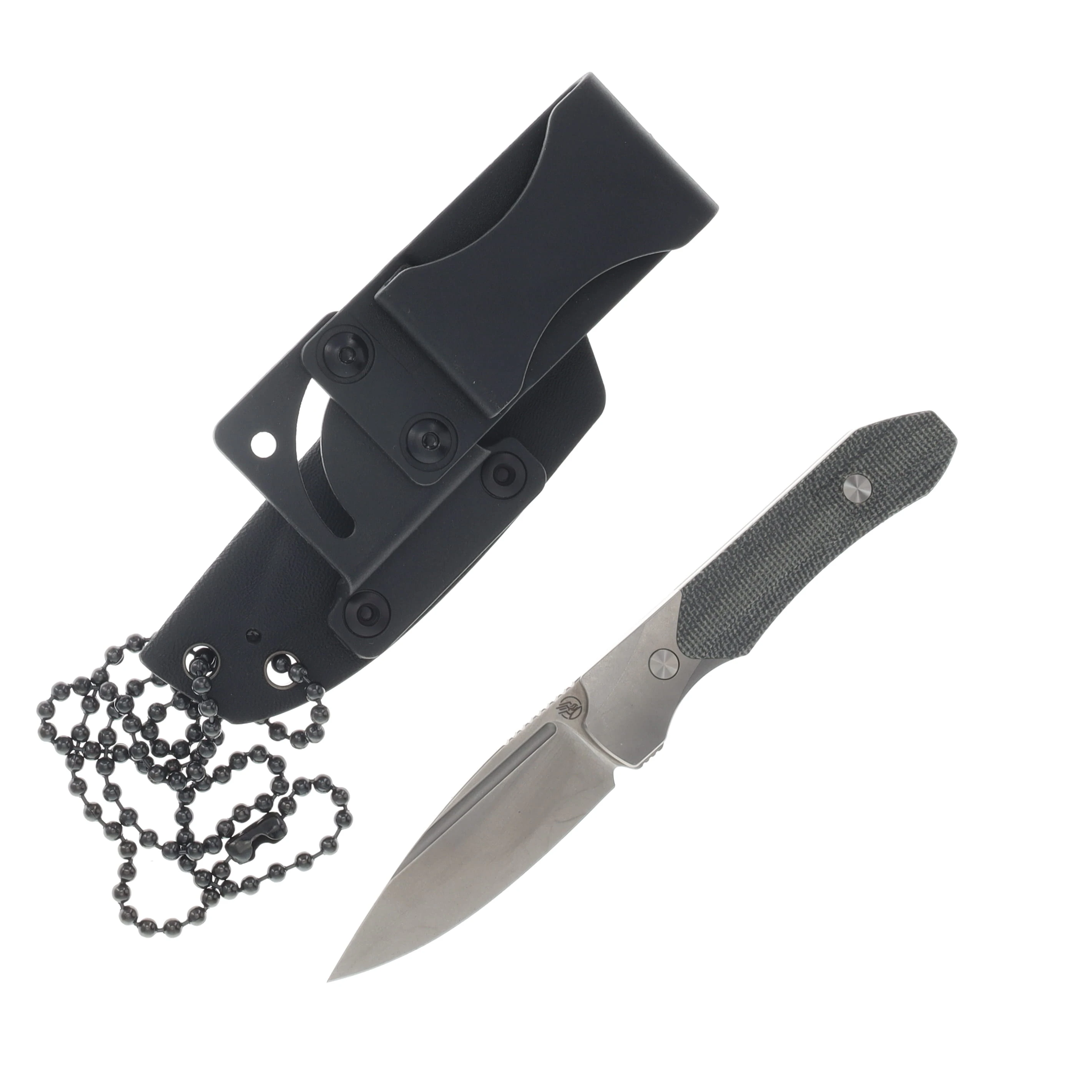Griffin X-Limited Fixed Blade Stonewash Magnacut - Titanium Black Micarta GRIFFSMSWBM View 1