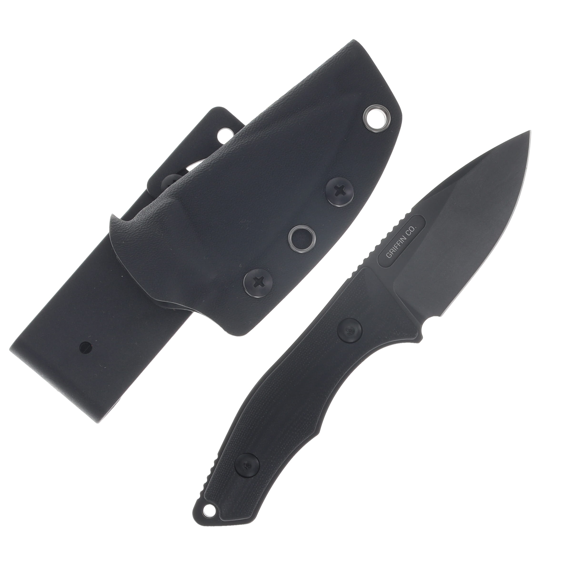 Griffin Scout 2.5 Fixed Blade Blackwash Magnacut - Titanium Black G10 GRIFFS2.5BWBLKG10 View 1