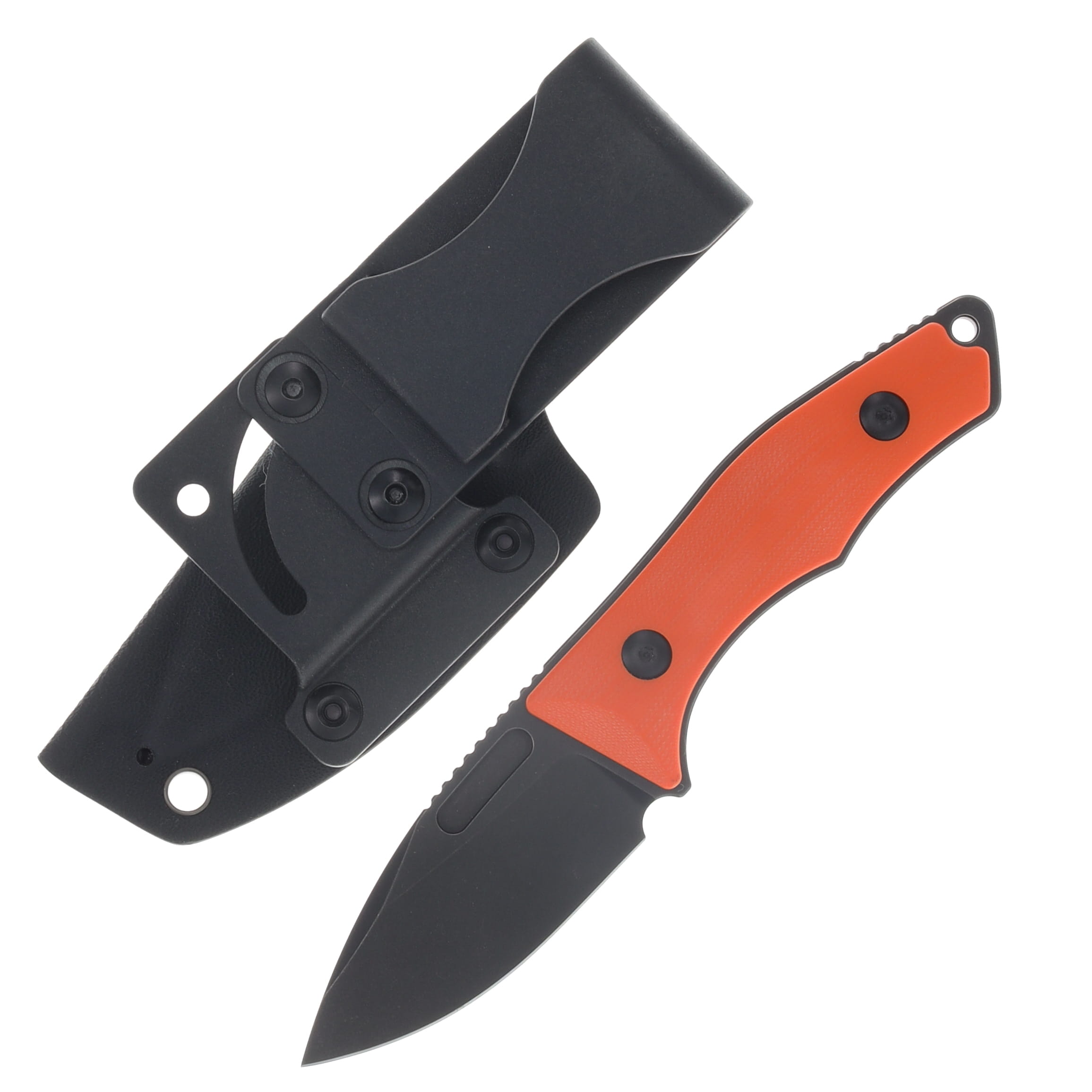 Griffin Scout 2.5 Fixed Blade Blackwash Magnacut - Titanium Orange G10 GRIFFS2.5BWORNGG10 View 2