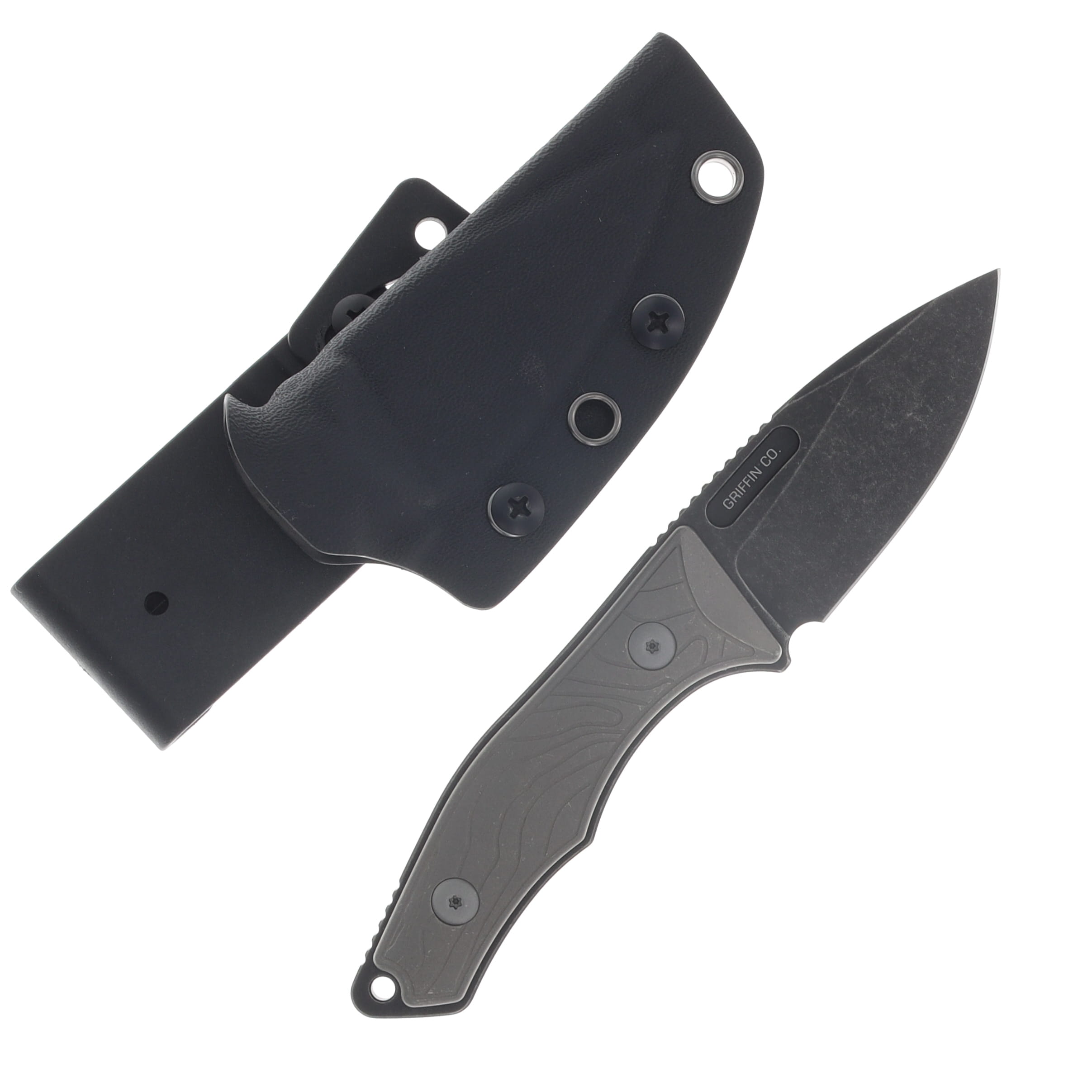 Griffin Scout 2.5 Fixed Blade Blackwash Magnacut - Topo Titanium GRIFFS2.5BWTOPO View 1