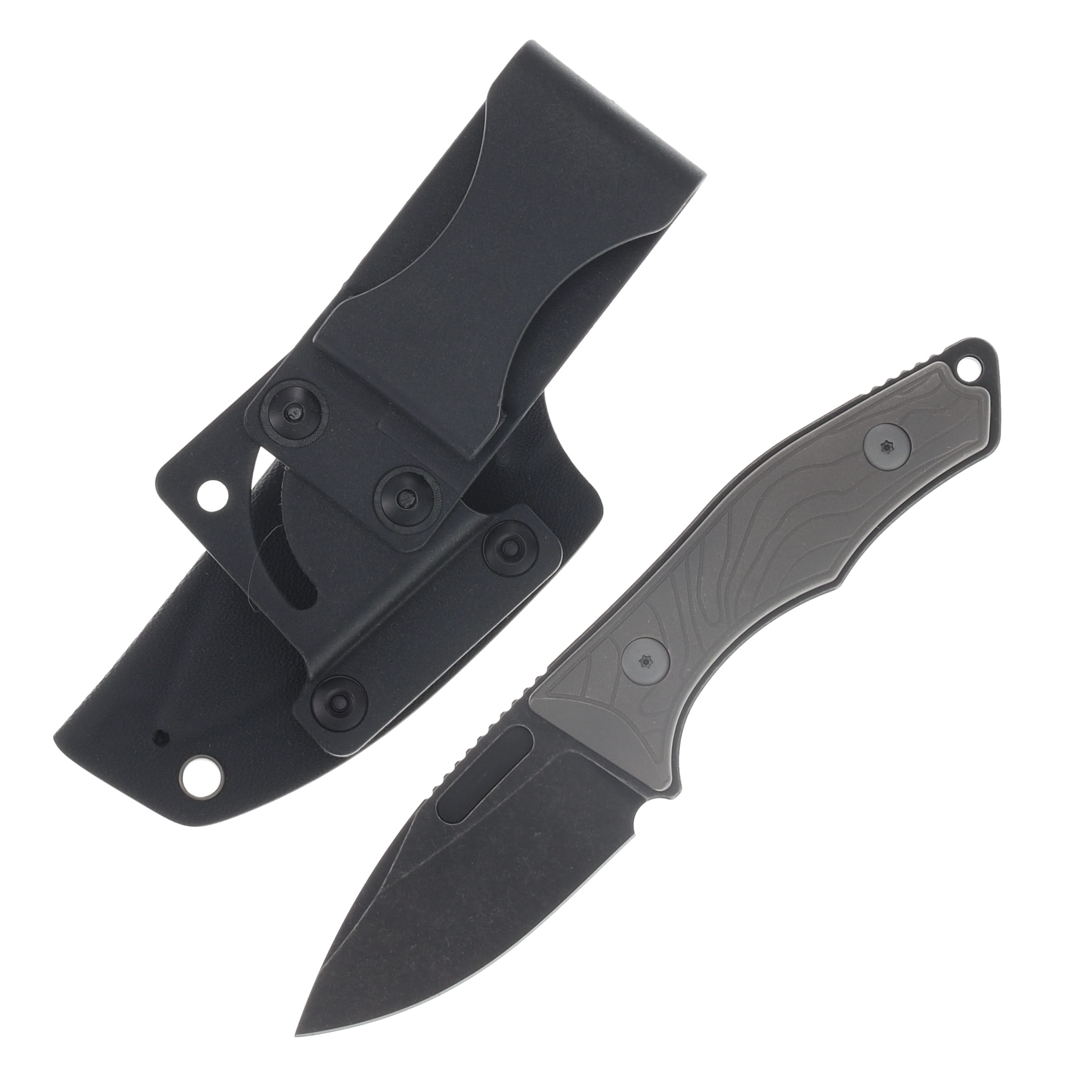 Griffin Scout 2.5 Fixed Blade Blackwash Magnacut - Topo Titanium GRIFFS2.5BWTOPO View 2