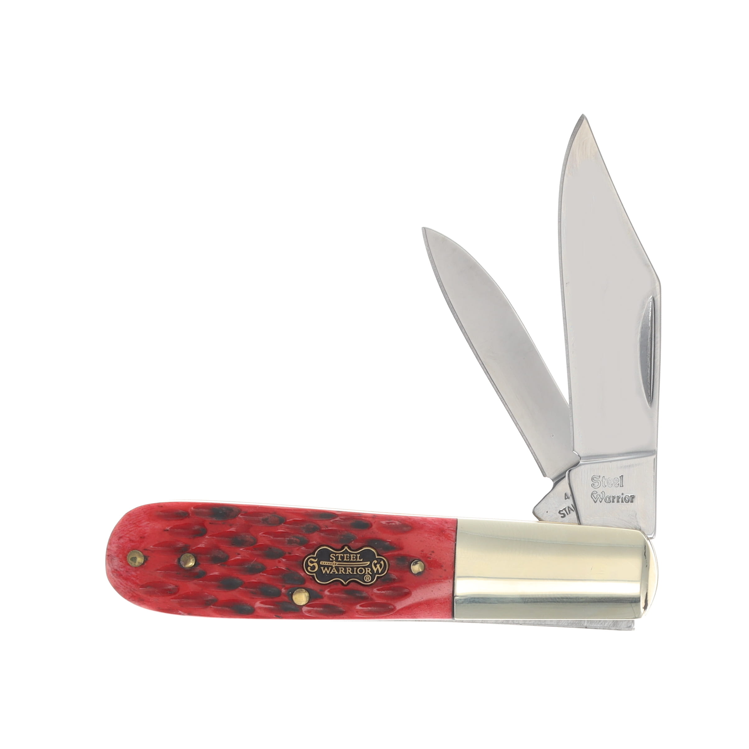 Steel Warrior Red Pickbone Barlow Folding Knife FRSW163RPB View 1