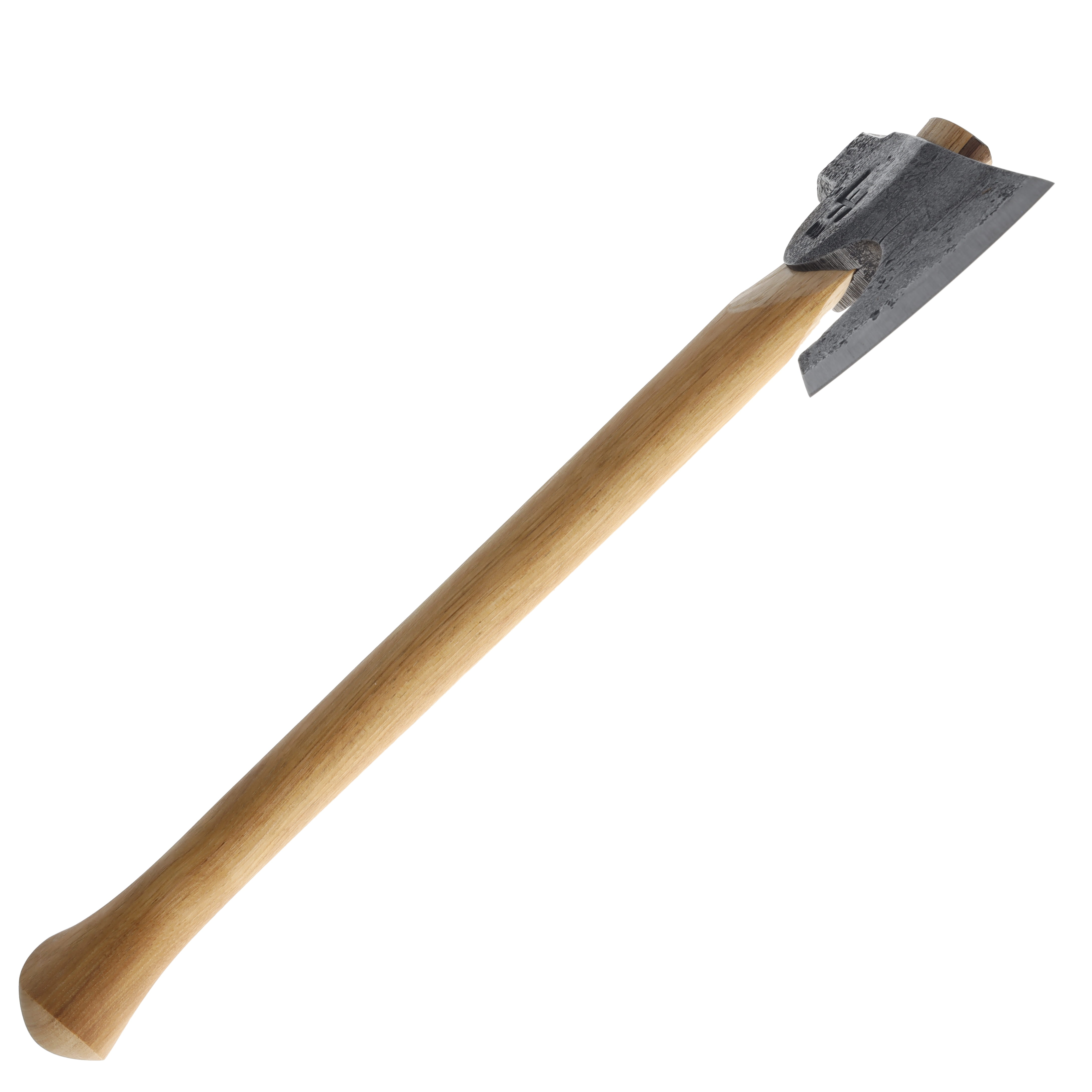 Hoffman Blacksmithing Mountaineer Bushcraft Axe 15.5" Oval Handle Bulb End HOFMTOB View 5